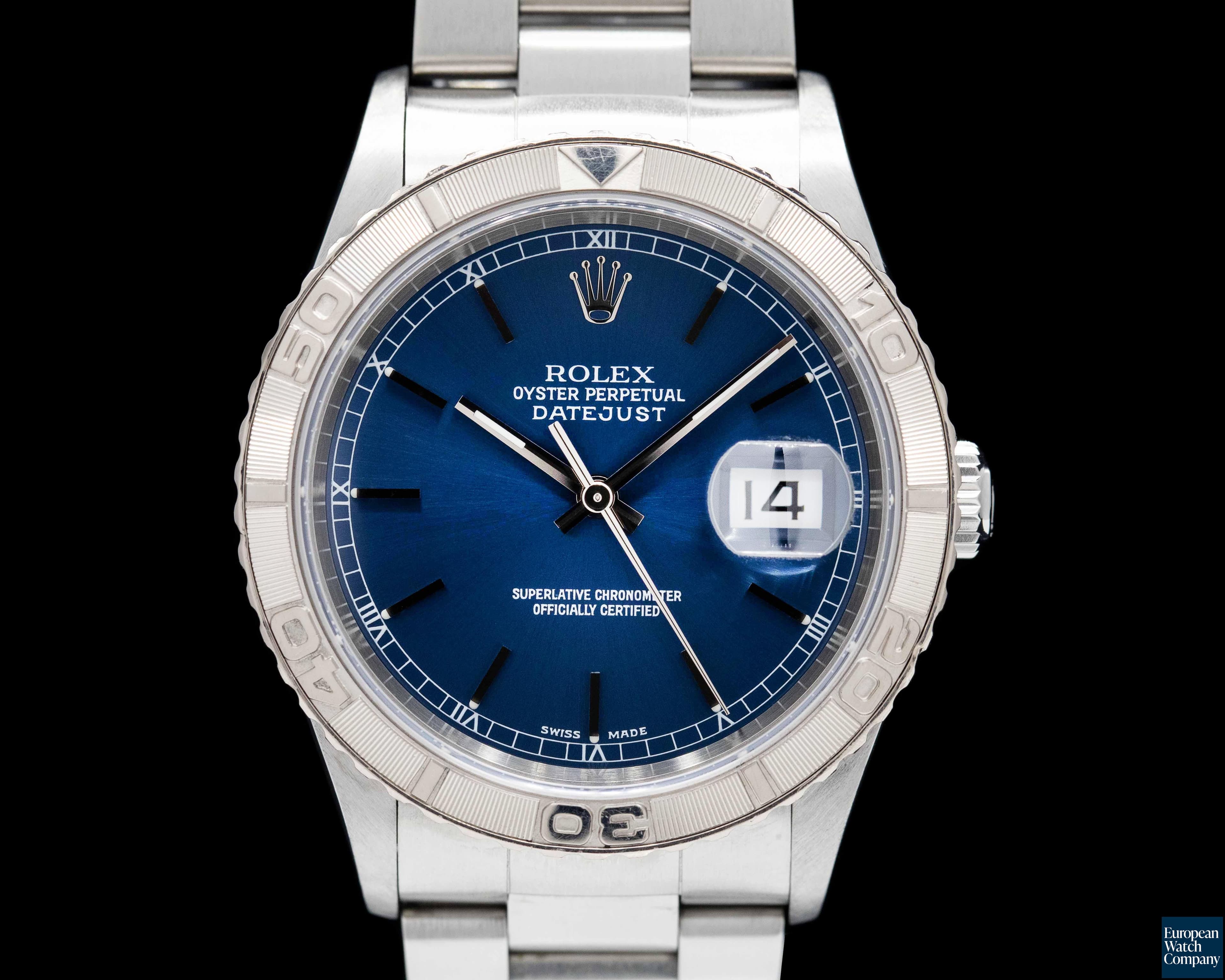 Image of Rolex Datejust Turn O Graph SS Blue Stick Dial