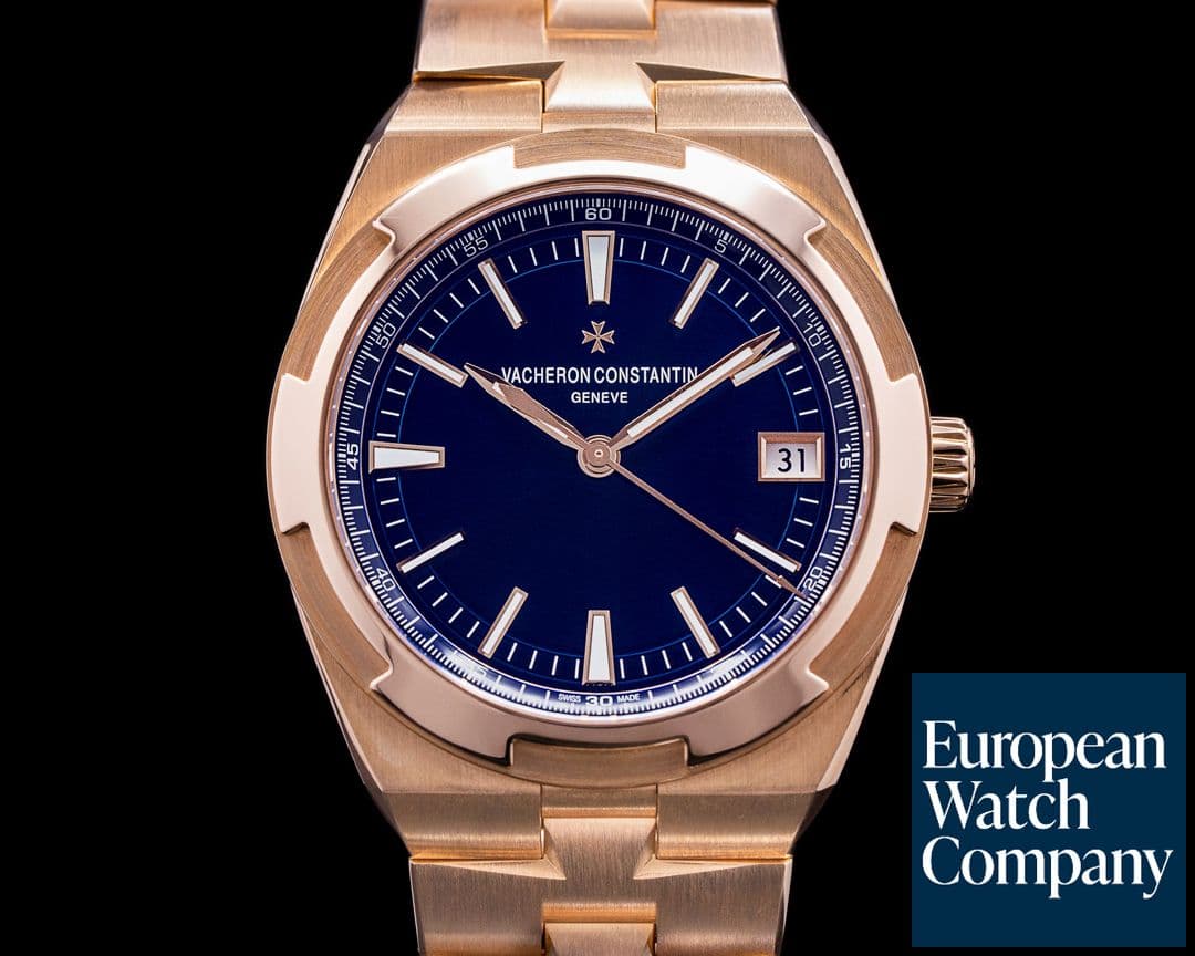 Image of Vacheron Constantin Overseas 4500V/110R Automatic 41mm Blue Dial Rose Gold