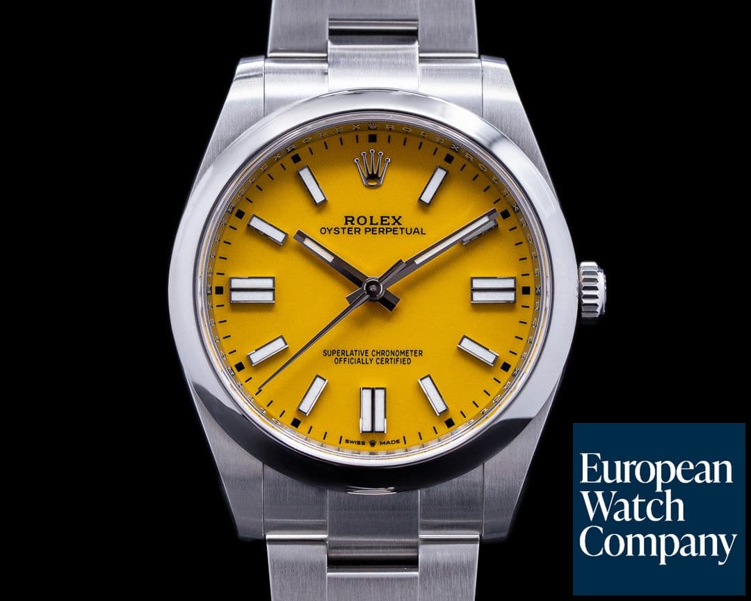 Image of Rolex Oyster Perpetual 124300 41mm SS / Yellow Dial 2021