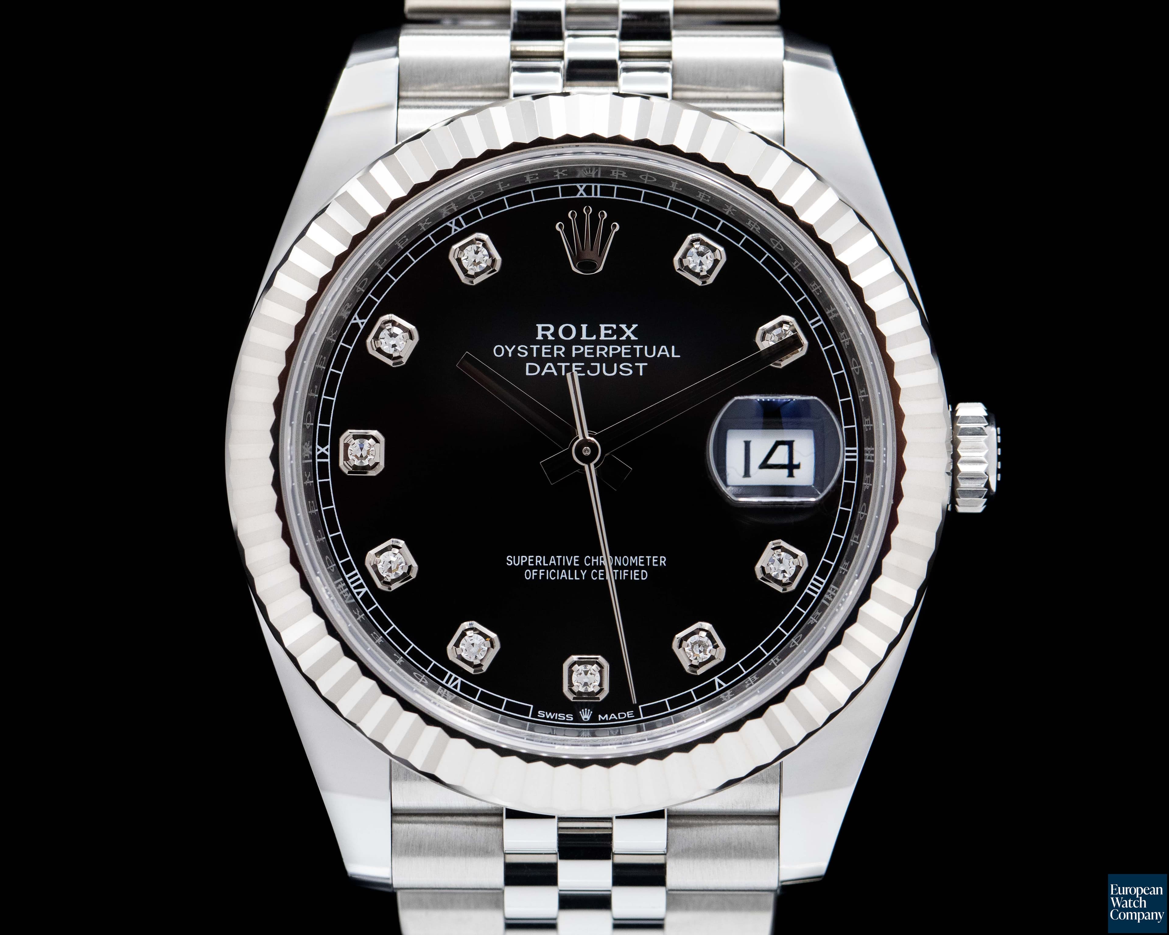 Image of Rolex Datejust 41 Black Diamond Dial SS 2020