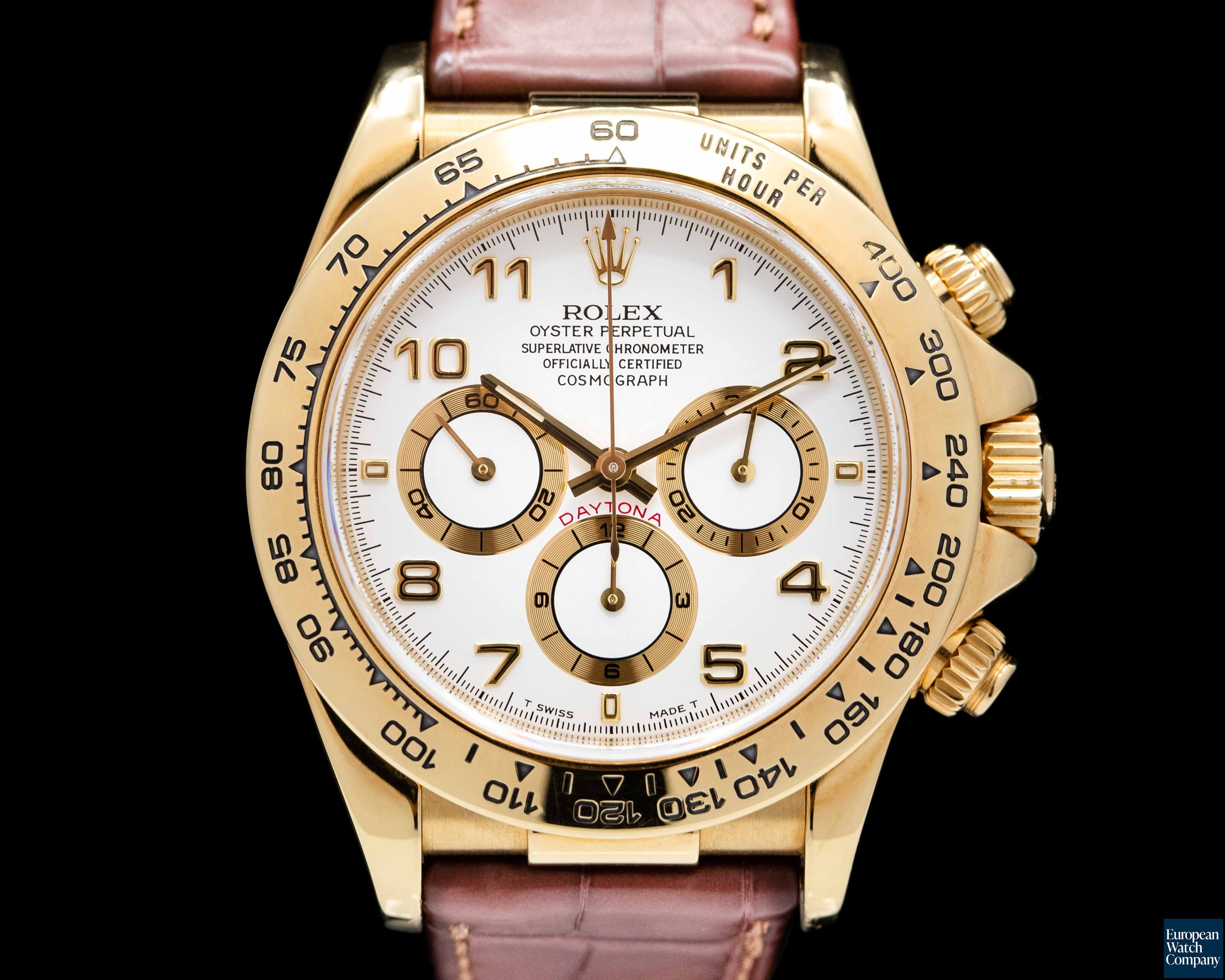 Image of Rolex Daytona 16518 Zenith 18K YG/White Dial BOX & PAPERS 
