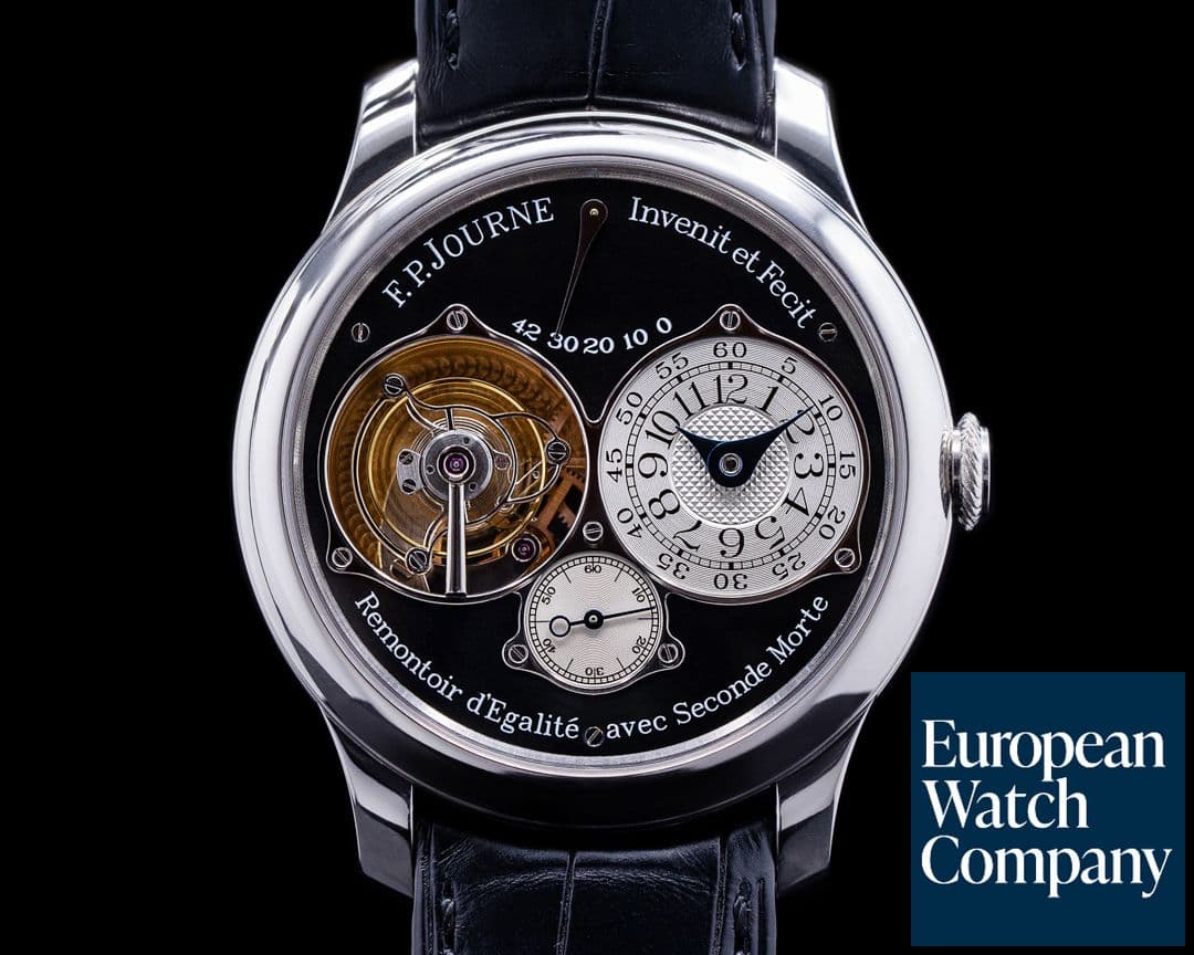 Image of F. P. Journe Tourbillon Souverain TN Remontoir "BLACK LABEL" Platinum 40MM FULL SET