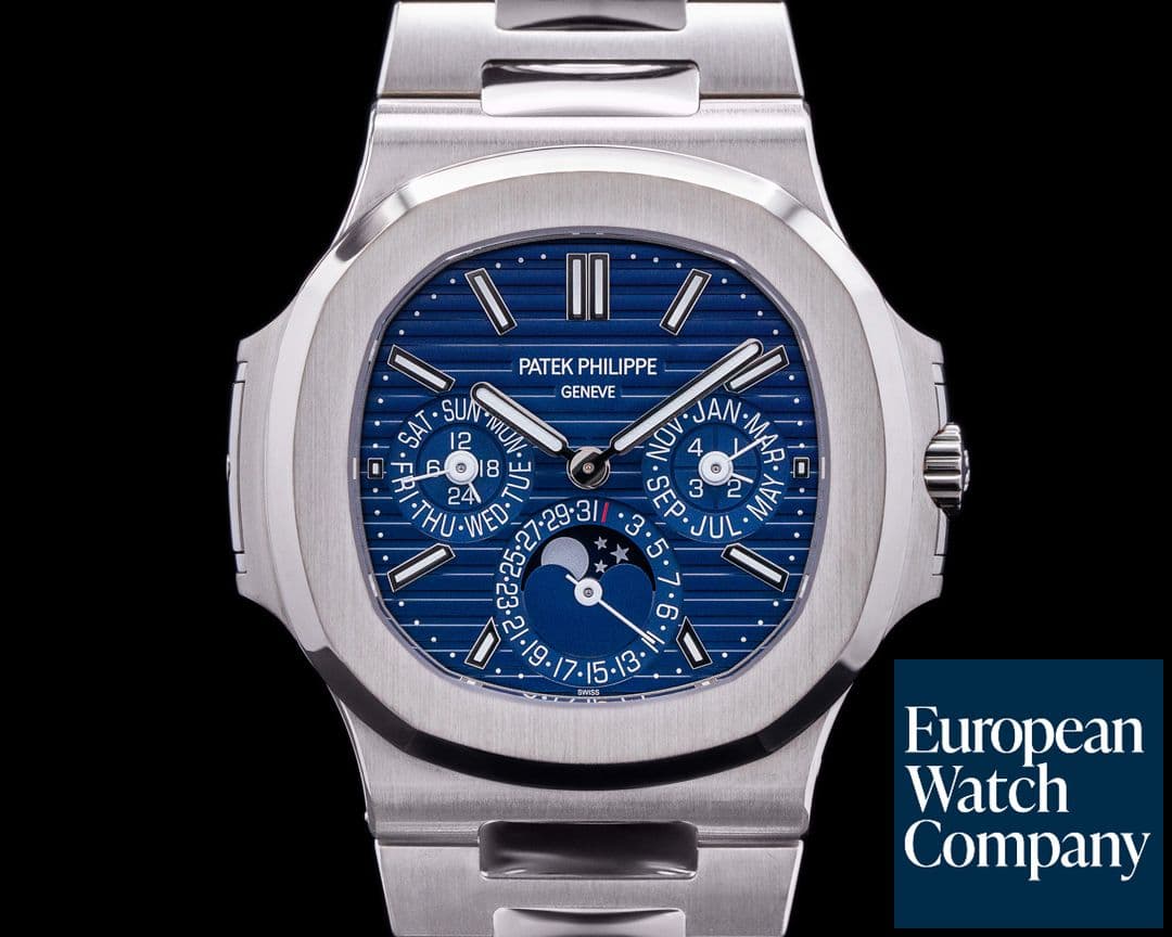 Image of Patek Philippe Nautilus 5740 Perpetual Calendar 18k White Gold Blue Dial 