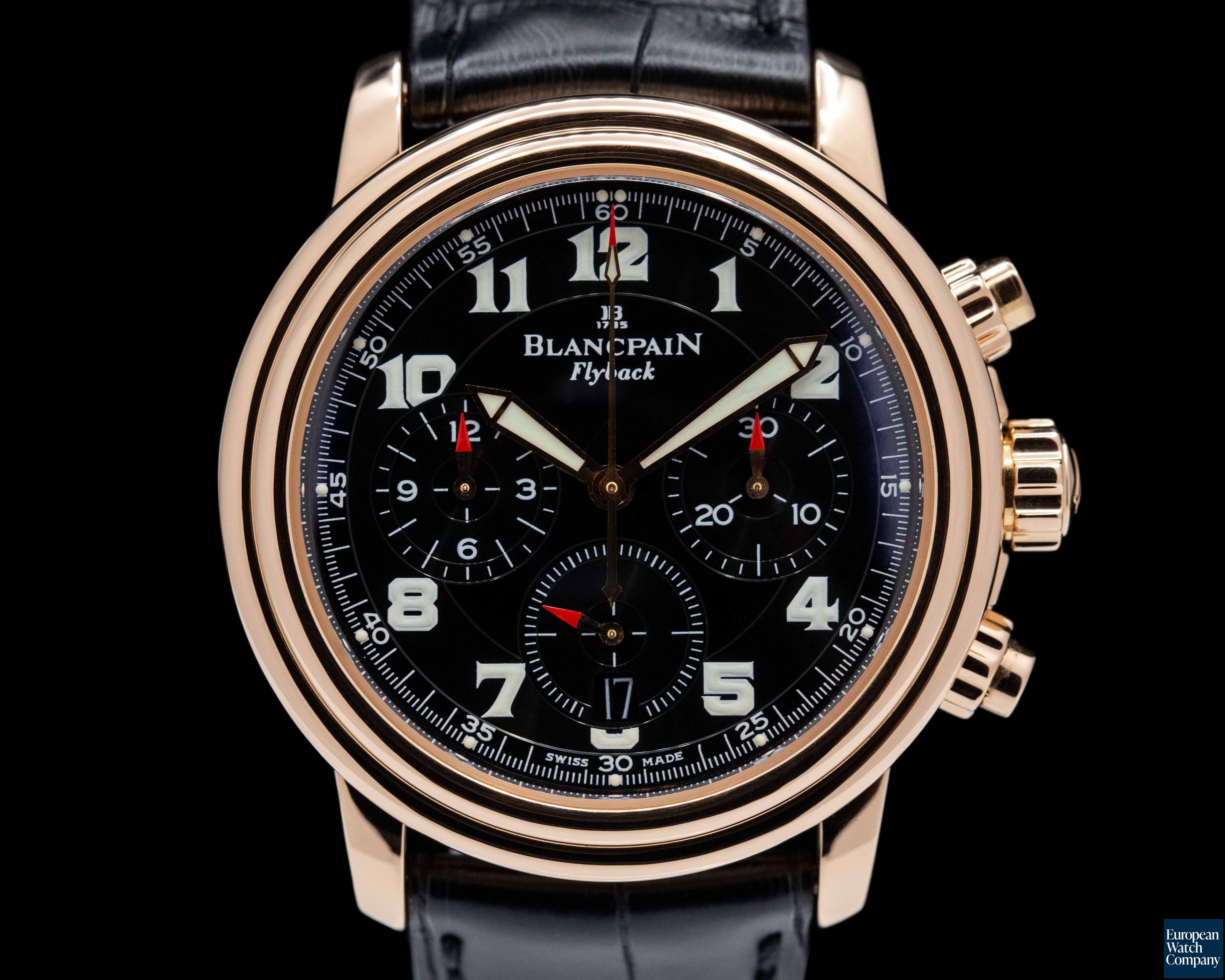Image of Blancpain Flyback Chronograph Limited Edition 18K Rose Gold / Strap 