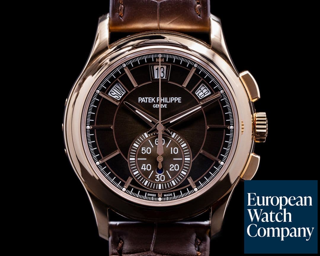 Image of Patek Philippe Chronograph Annual 5905R Calendar Rose Gold / Brown Dial 
