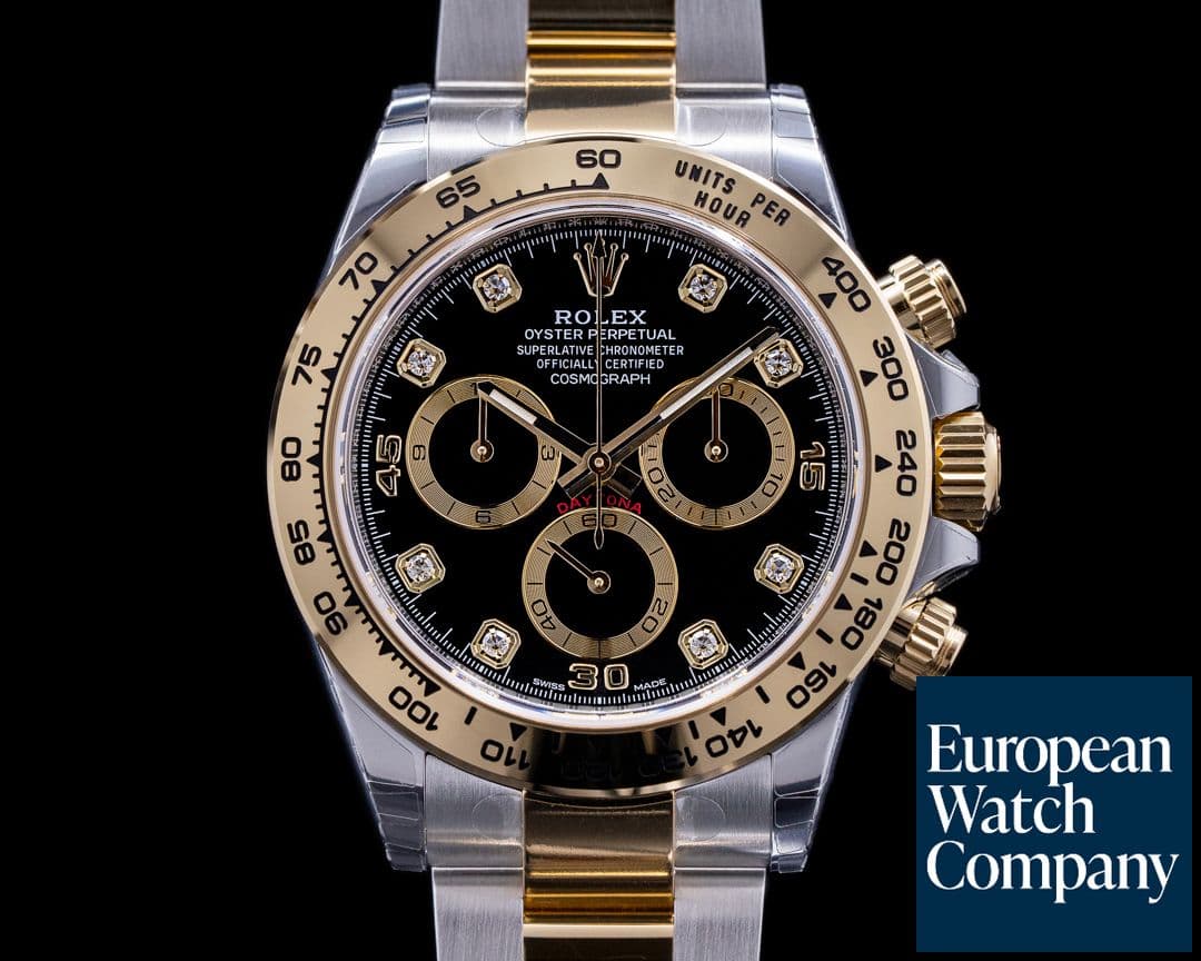 Image of Rolex Daytona Black Dial Diamonds 18K / SS UNWORN 2022