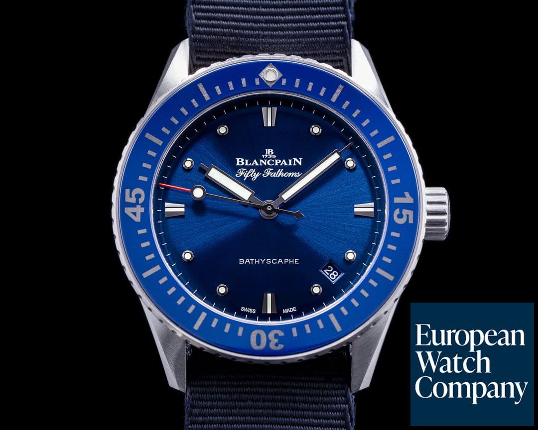 Image of Blancpain Fifty Fathoms Bathyscaphe Blue Dial 38MM 2021