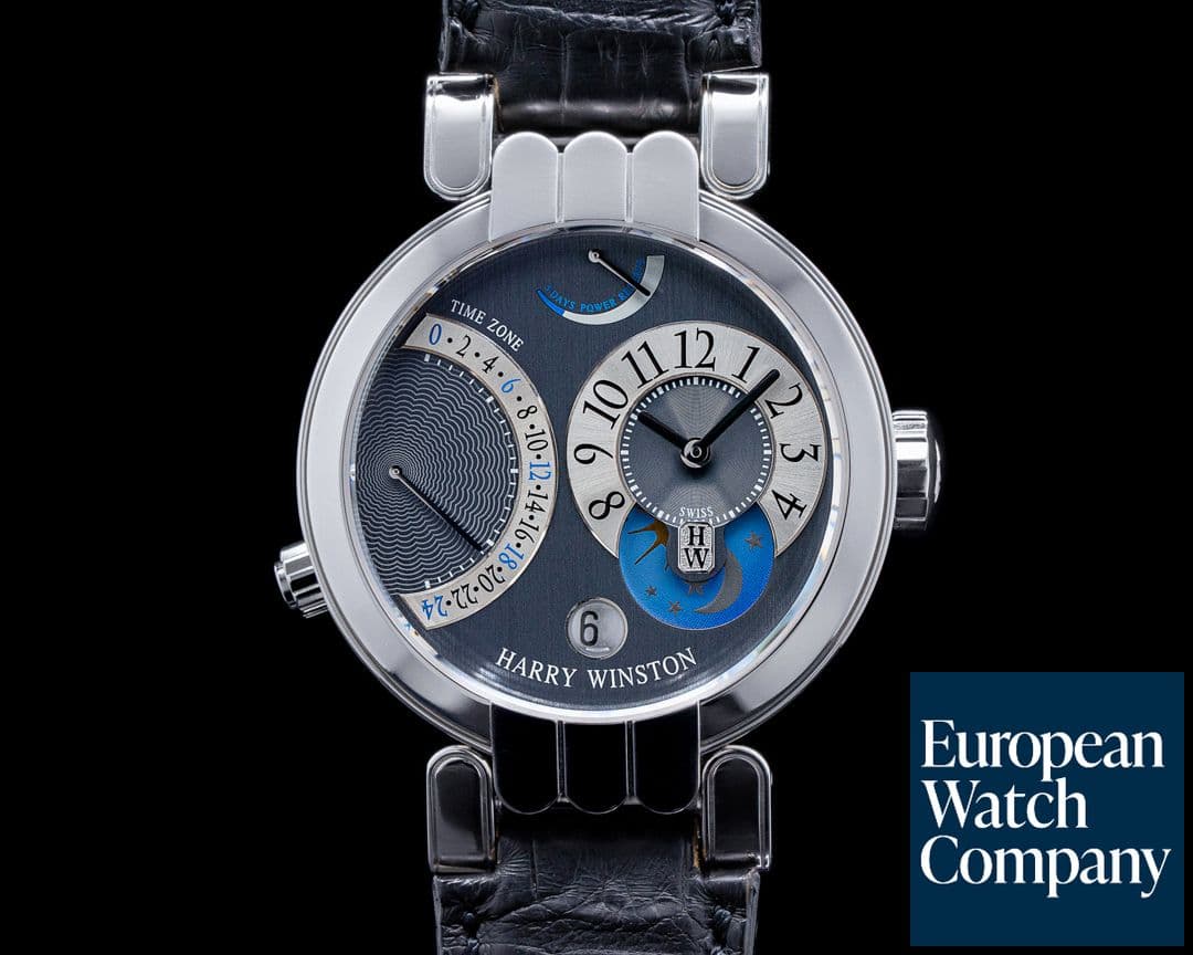 Image of Harry Winston Premier Excenter Time Zone 18k White Gold