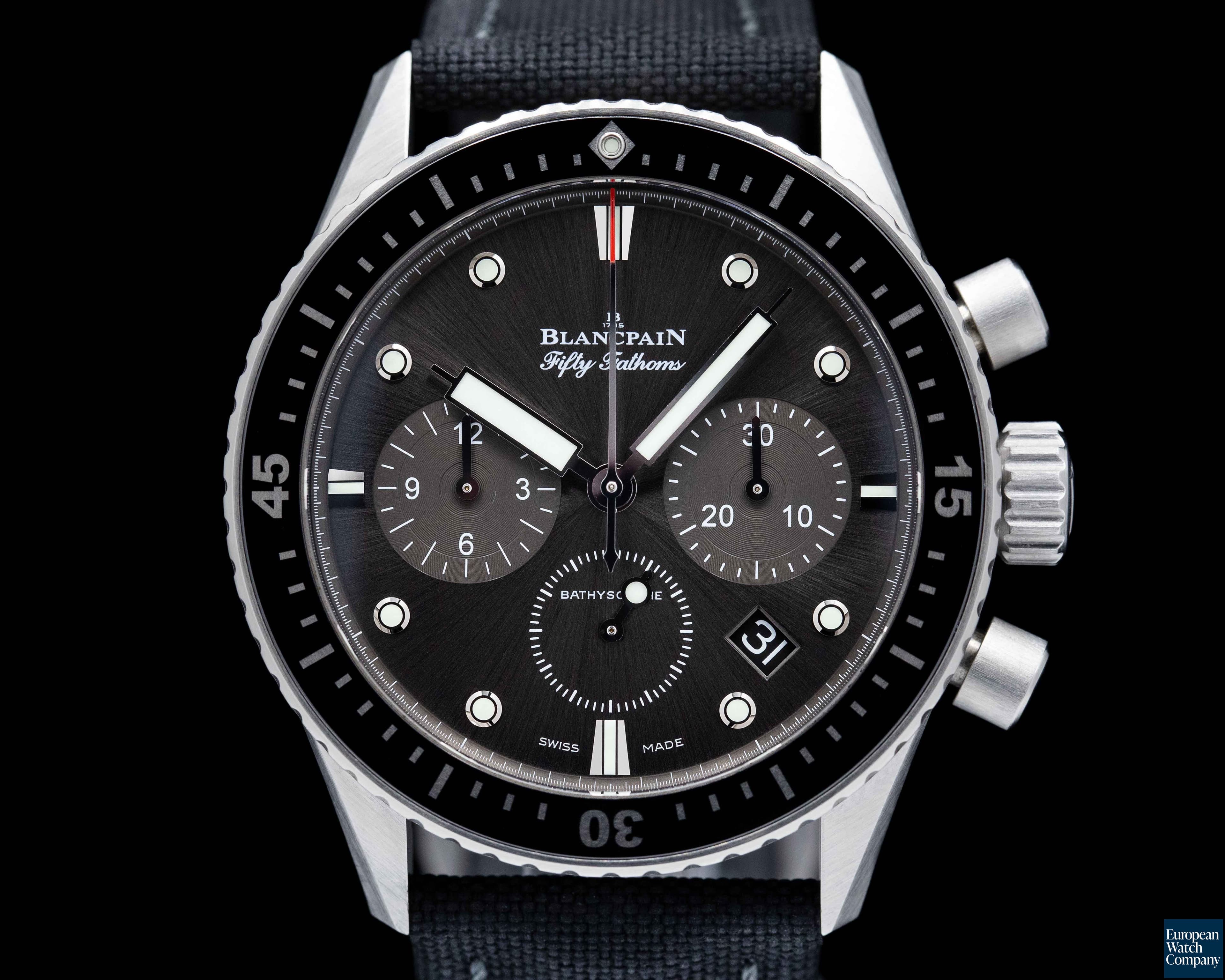 Image of Blancpain Fifty Fathoms Bathyscaphe Flyback Chronograph SS 