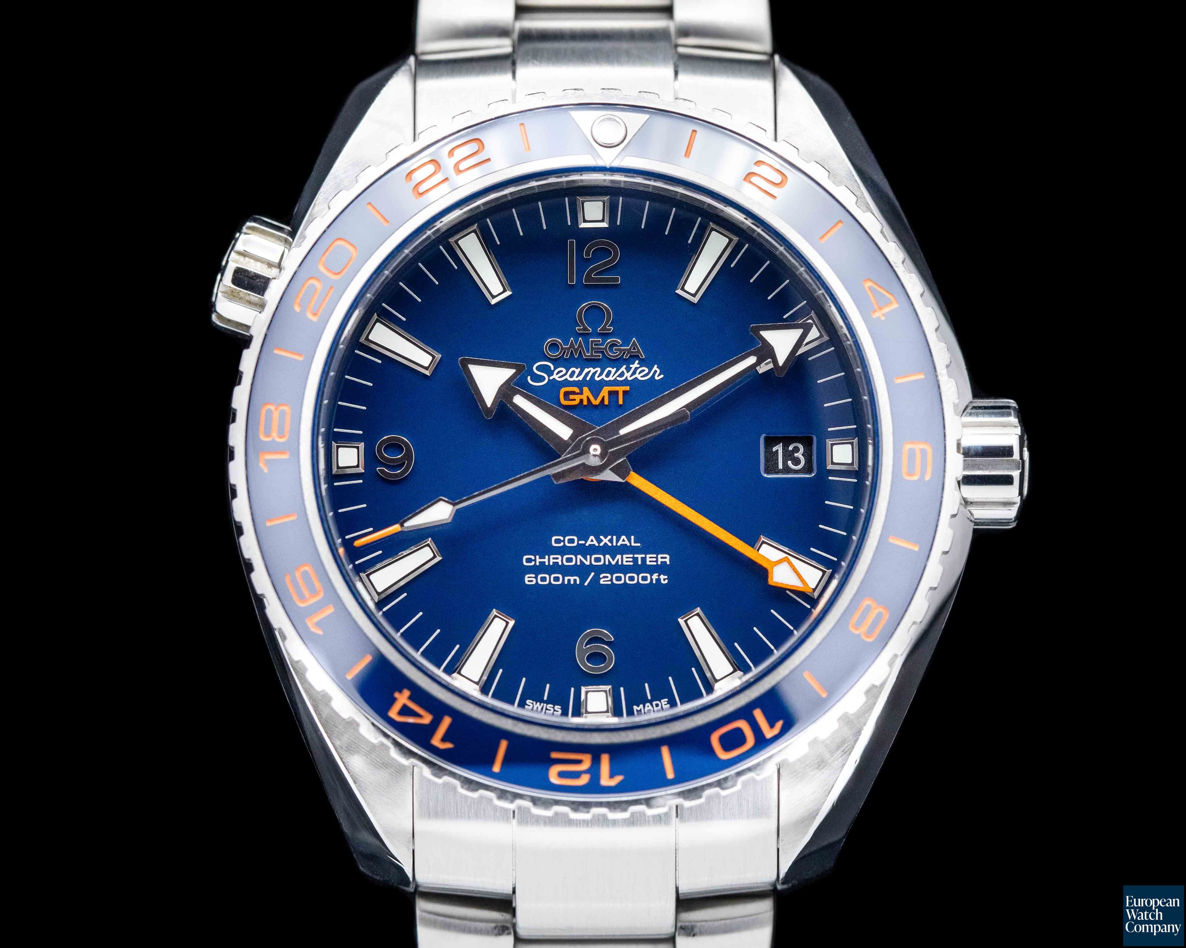 Image of Omega Seamaster Planet Ocean Good Planet GMT 600M Co-Axial Blue Dial 