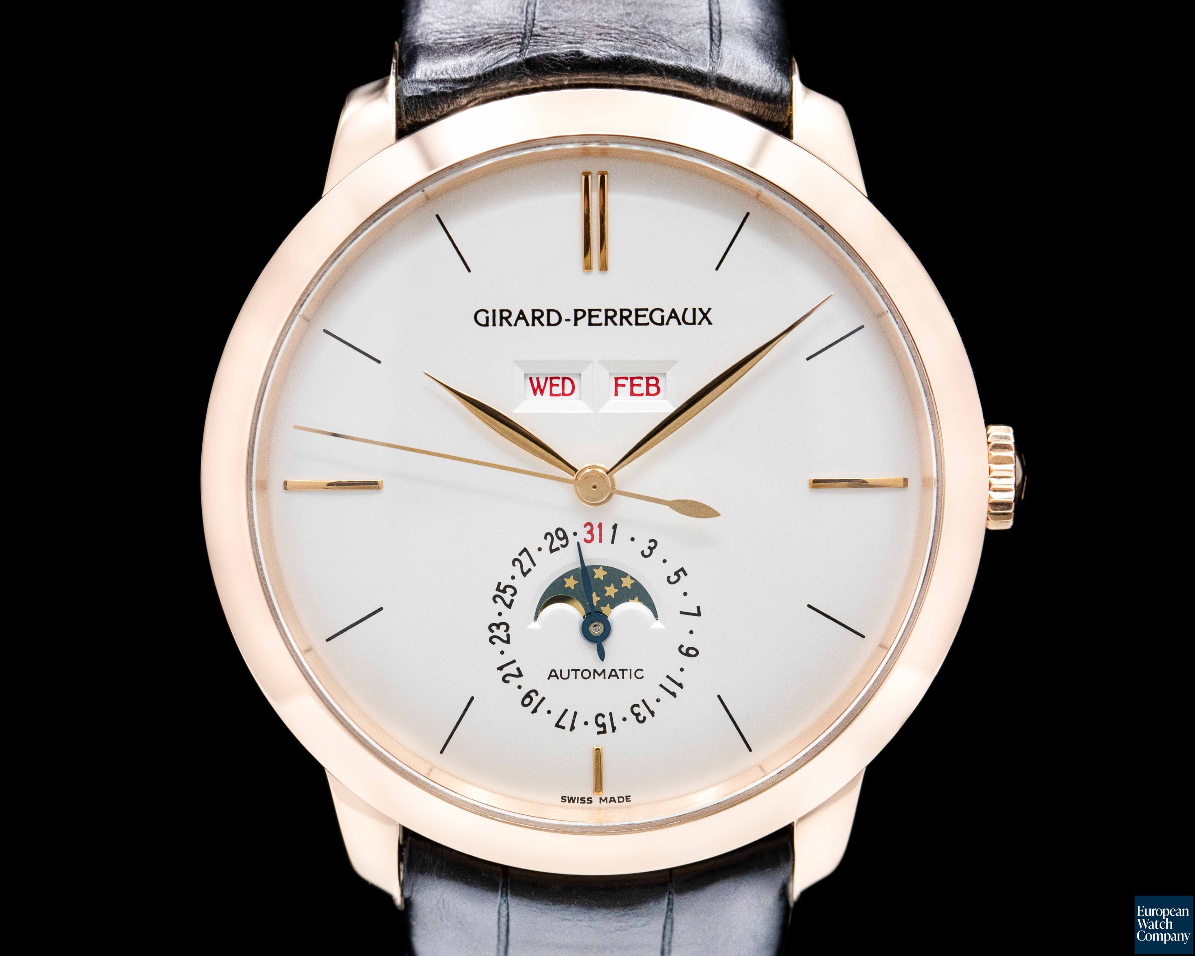 Image of Girard Perregaux 1966 Full Calendar Rose Gold 