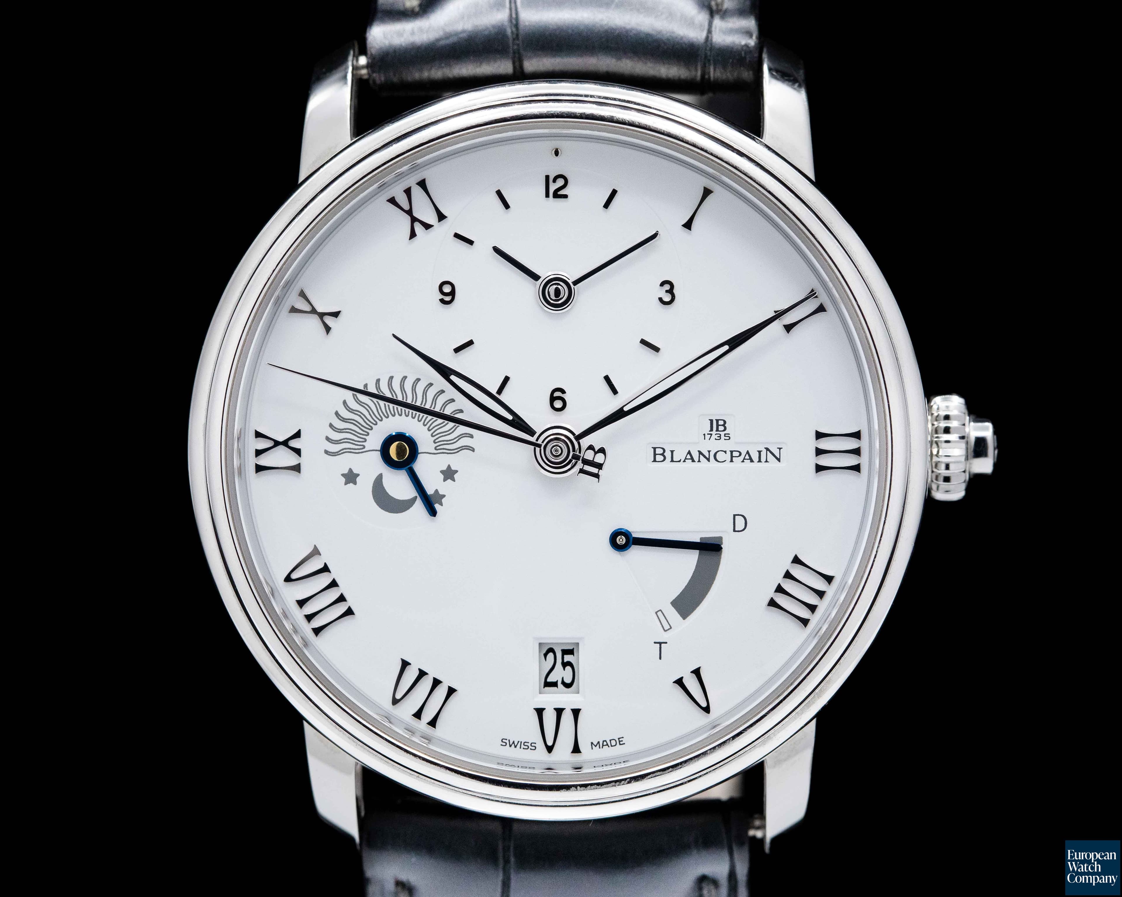 Image of Blancpain Villeret Half Timezone SS White Dial 40MM