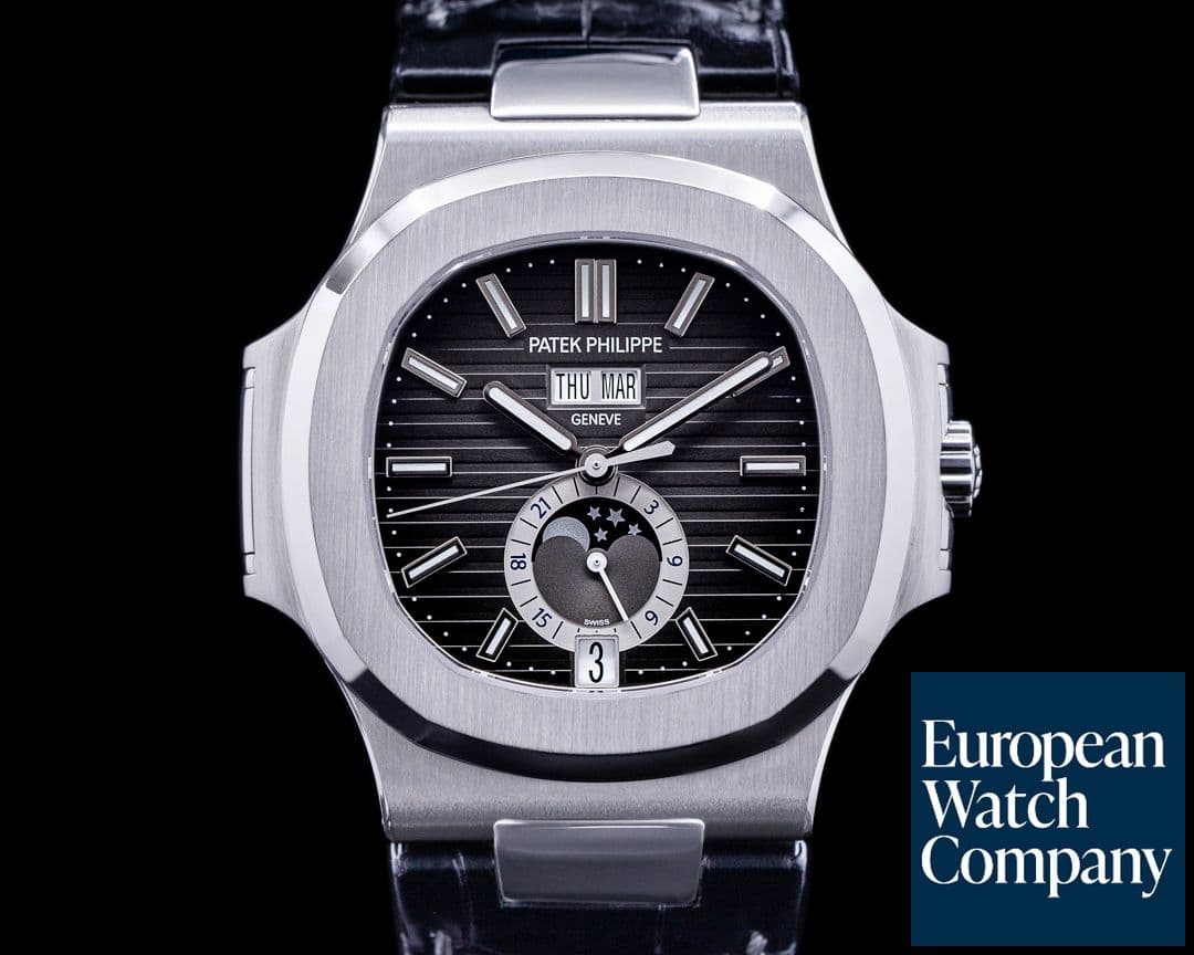 Image of Patek Philippe Nautilus Annual Calendar 5726 Moon SS Grey Dial FULL SET
