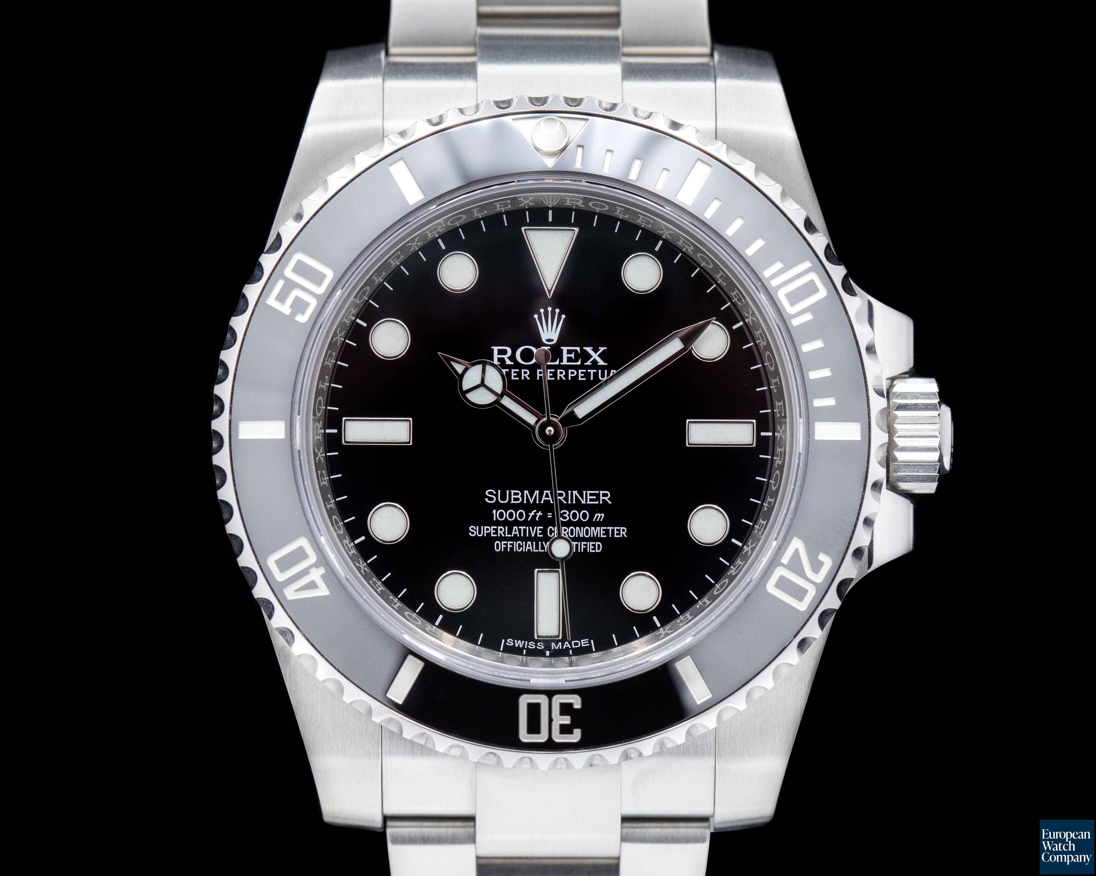 Image of Rolex Submariner 114060 No Date Ceramic Bezel "Schlumberger" SS