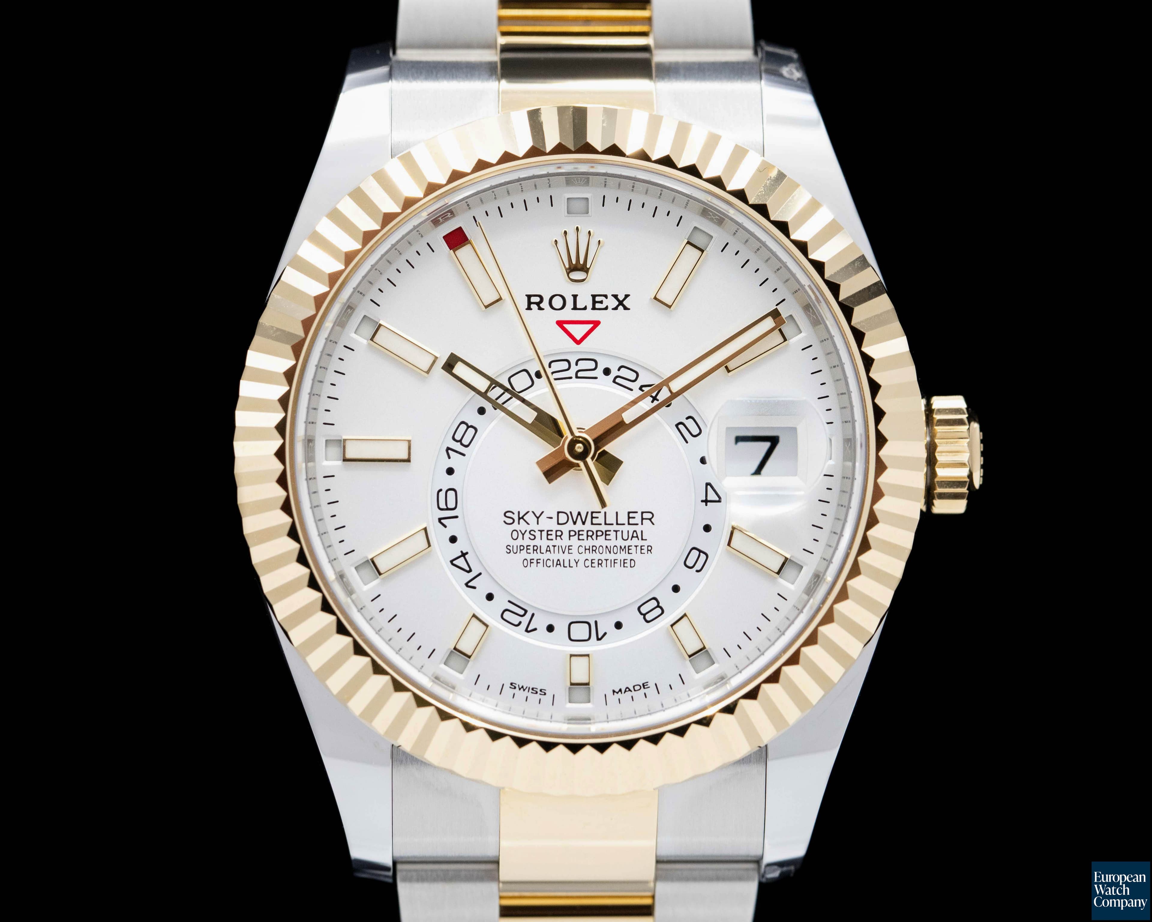 Image of Rolex Sky Dweller 326933 Steel & Yellow Gold White Dial 2022