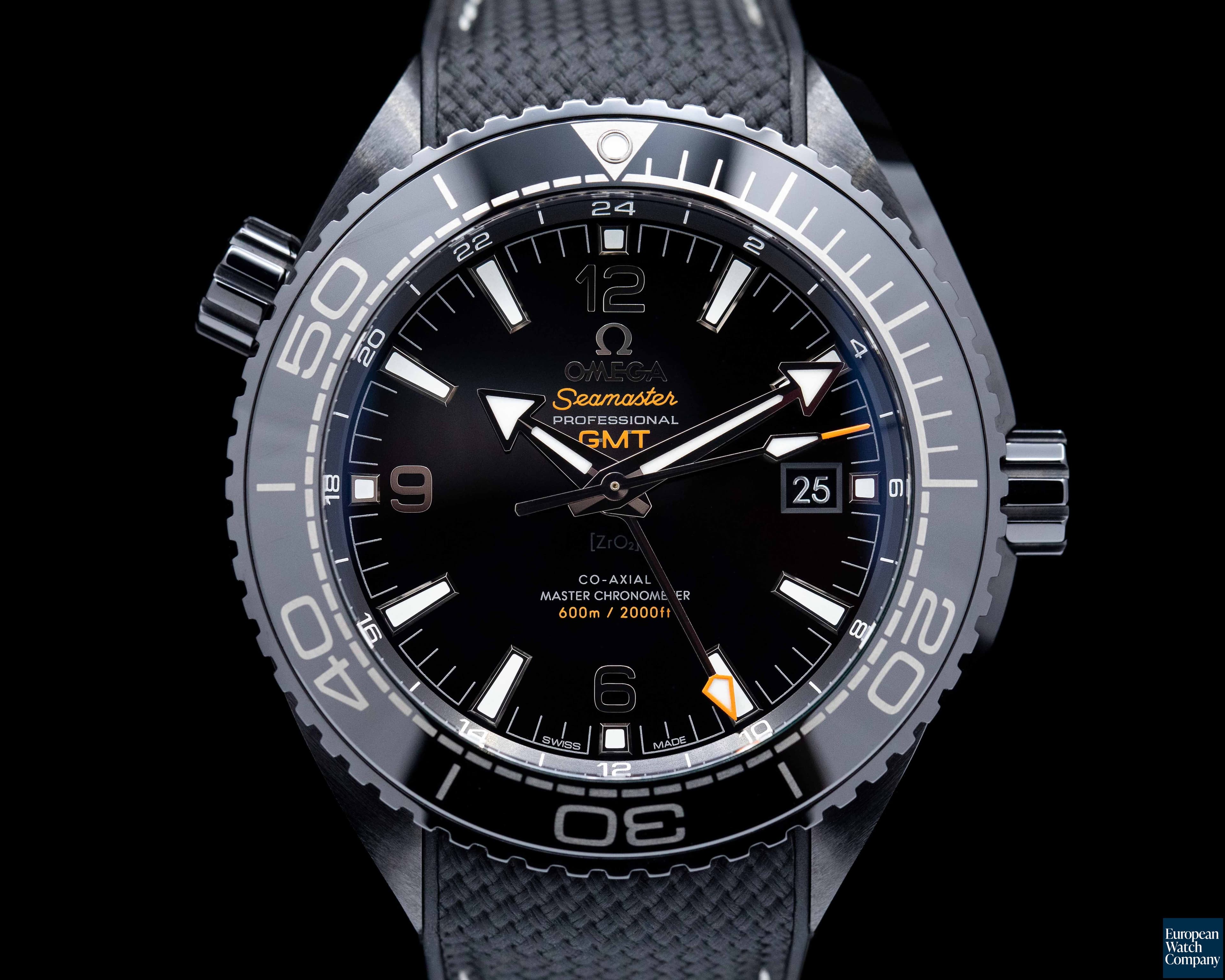 Image of Omega Seamaster Planet Ocean Deep Black GMT 600M Co-Axial Ceramic