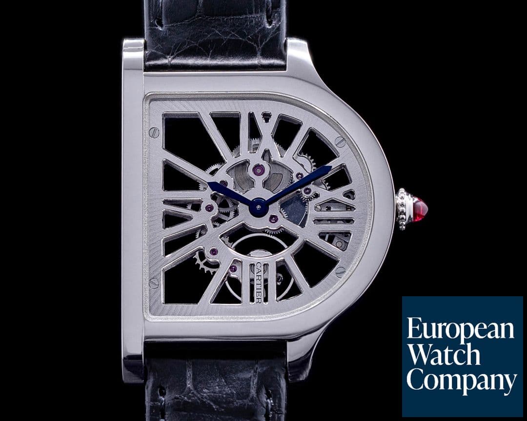 Image of Cartier Prive Collection Cloche de Cartier WHCC0003 Skeleton Platinum UNWORN 