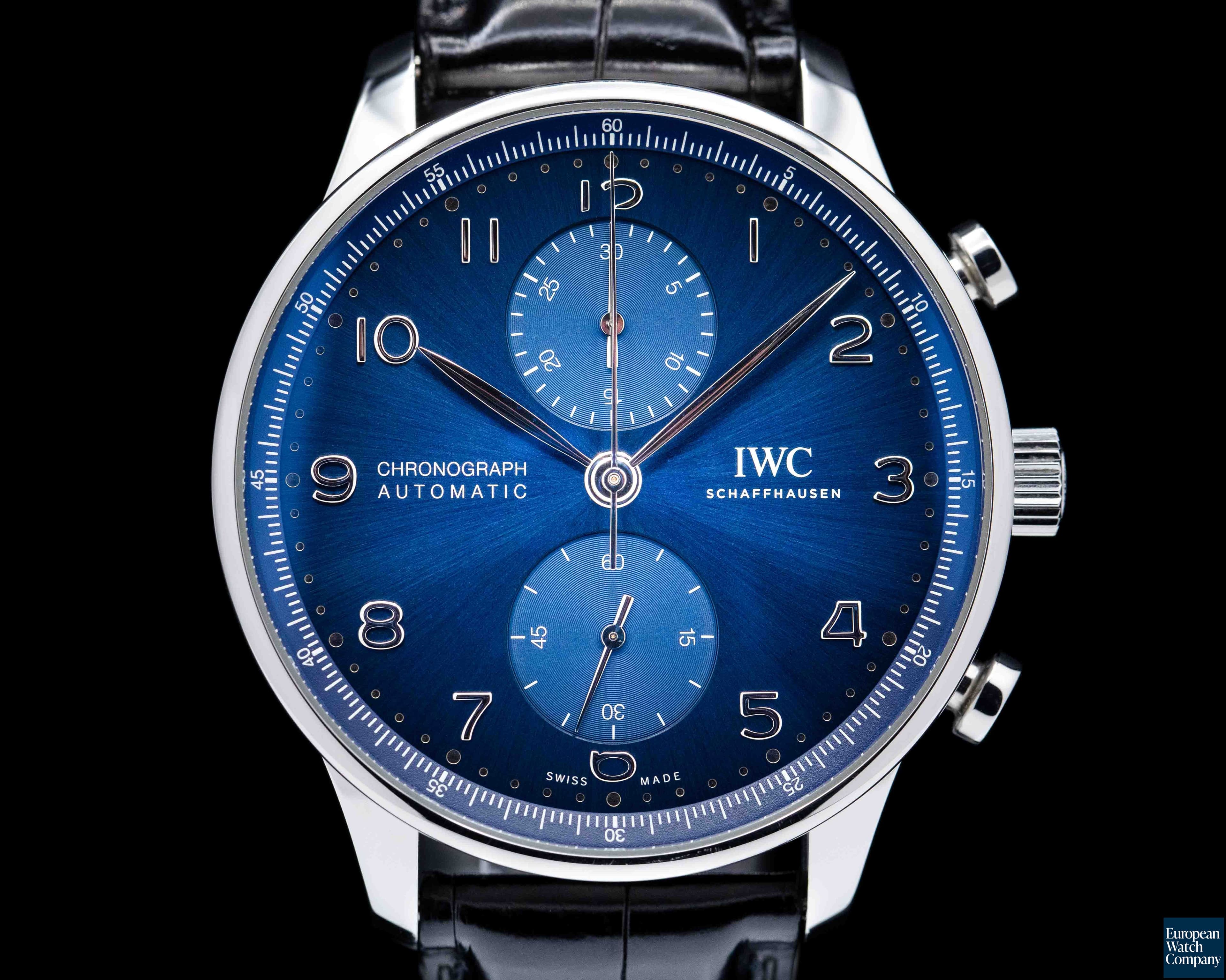 Image of IWC Portuigieser Chronograph SS Blue Dial 2020