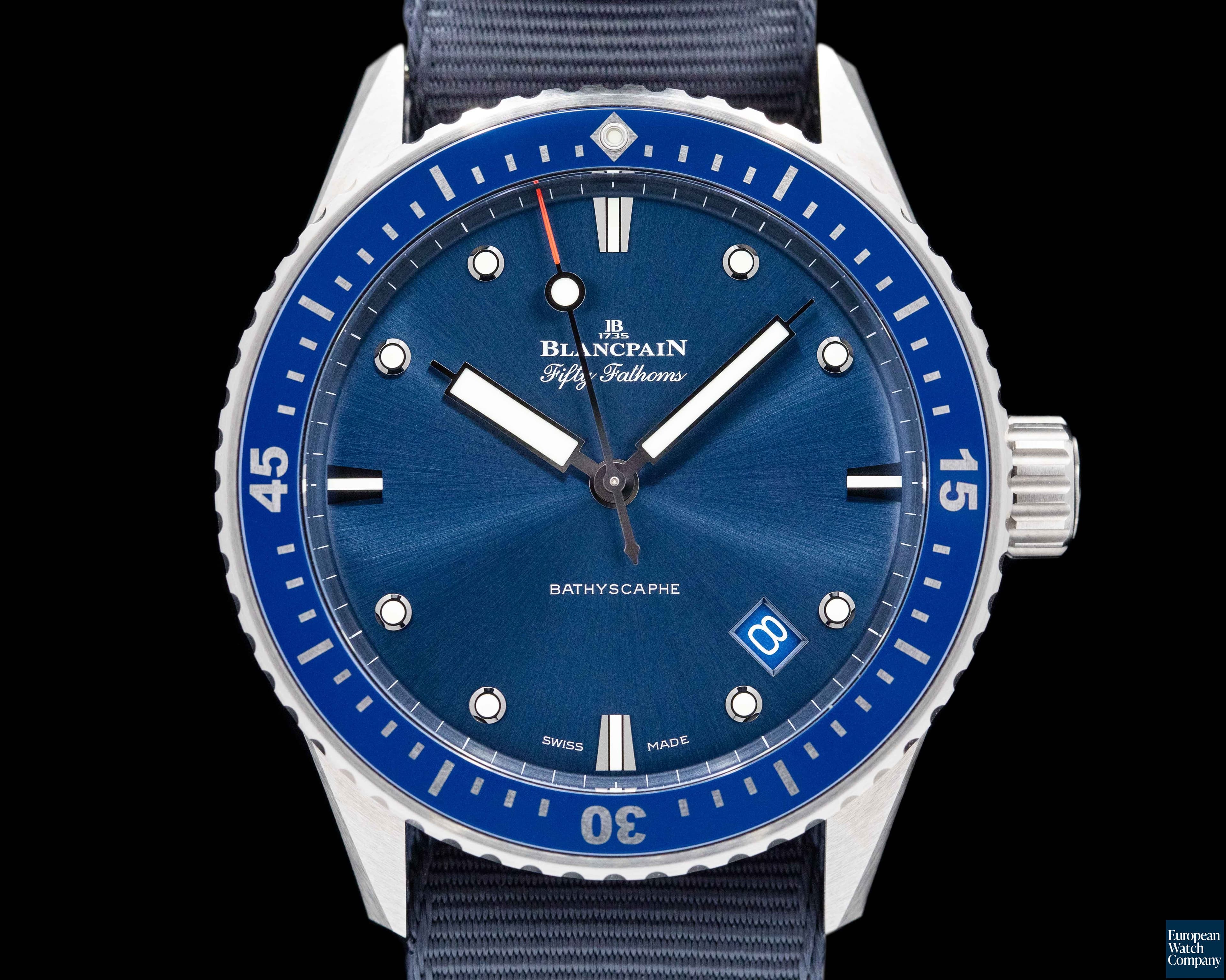 Image of Blancpain Fifty Fathoms Bathyscaphe Ceramic Blue 2022