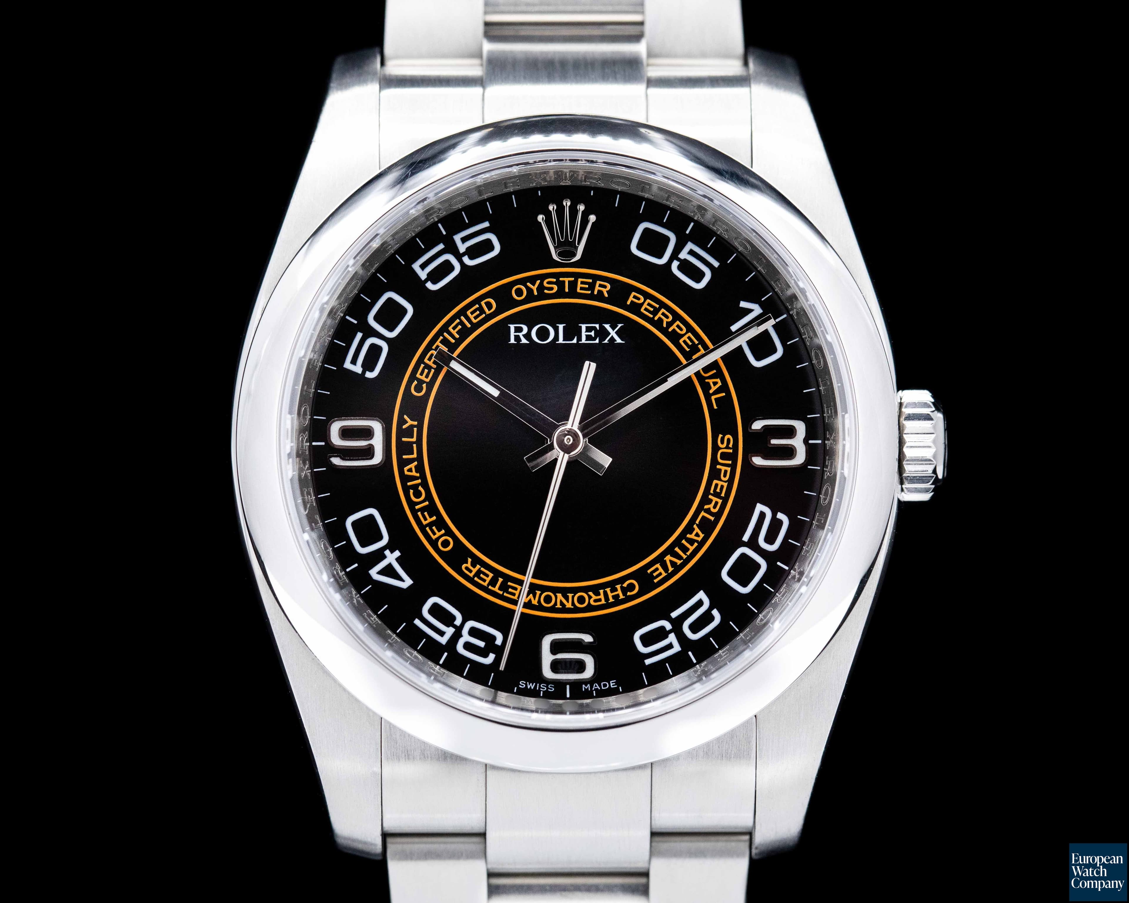 Image of Rolex Oyster Perpetual 116000 SS Black & Orange Dial