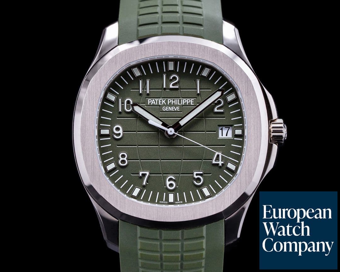 Image of Patek Philippe Aquanaut 5168G 18K White Gold / Khaki Green Dial UNWORN 2020