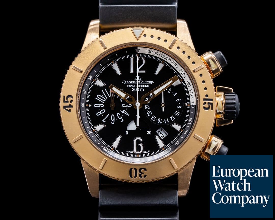 Image of Jaeger LeCoultre Master Compressor Diving Chronograph 18K Rose Gold / Rubber
