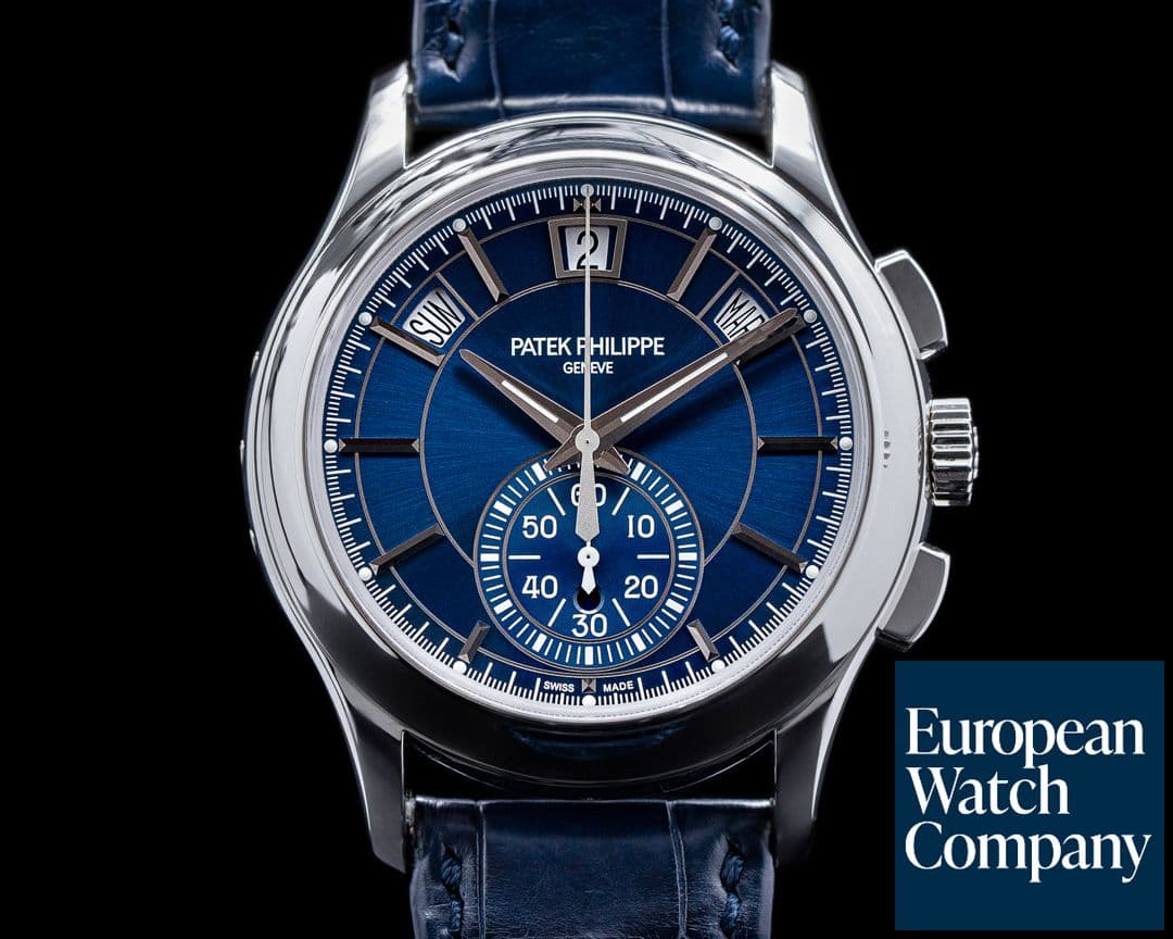 Image of Patek Philippe Chronograph Annual 5905P Calendar Platinum / Blue Dial DISCONTINUED 