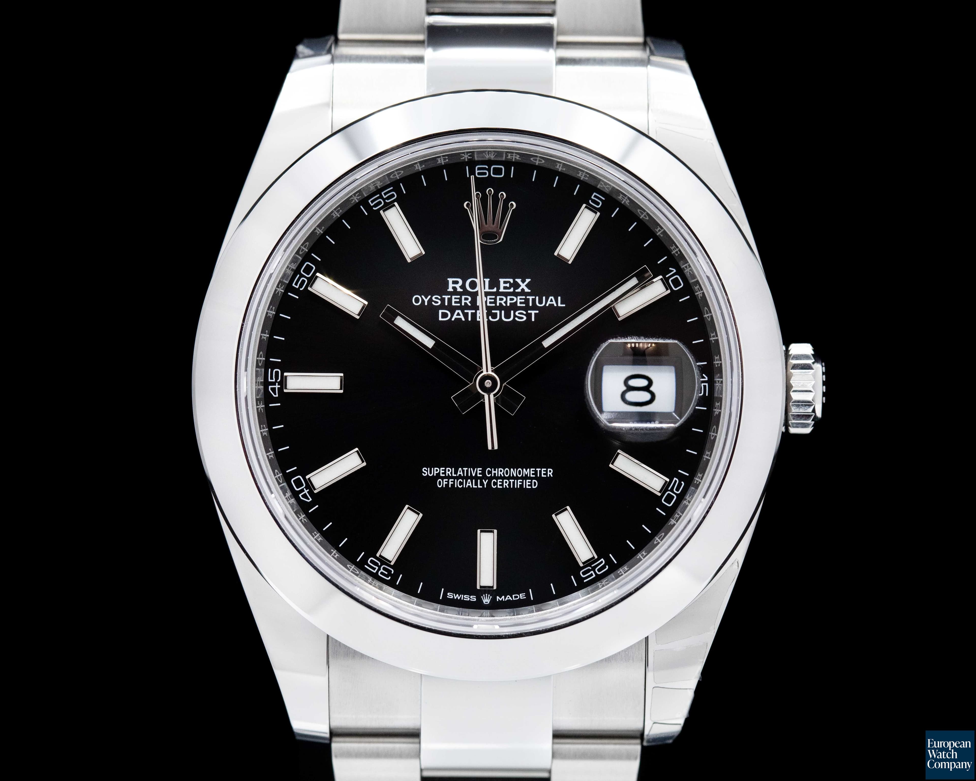 Image of Rolex Datejust 41 126300 Black Stick Dial SS UNWORN