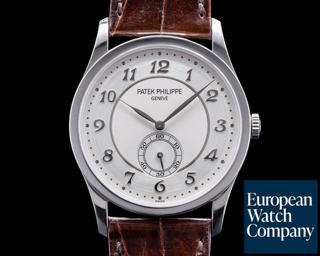 Image of Patek Philippe Calatrava Platinum 5196P Silver Dial Arabic Numerals 