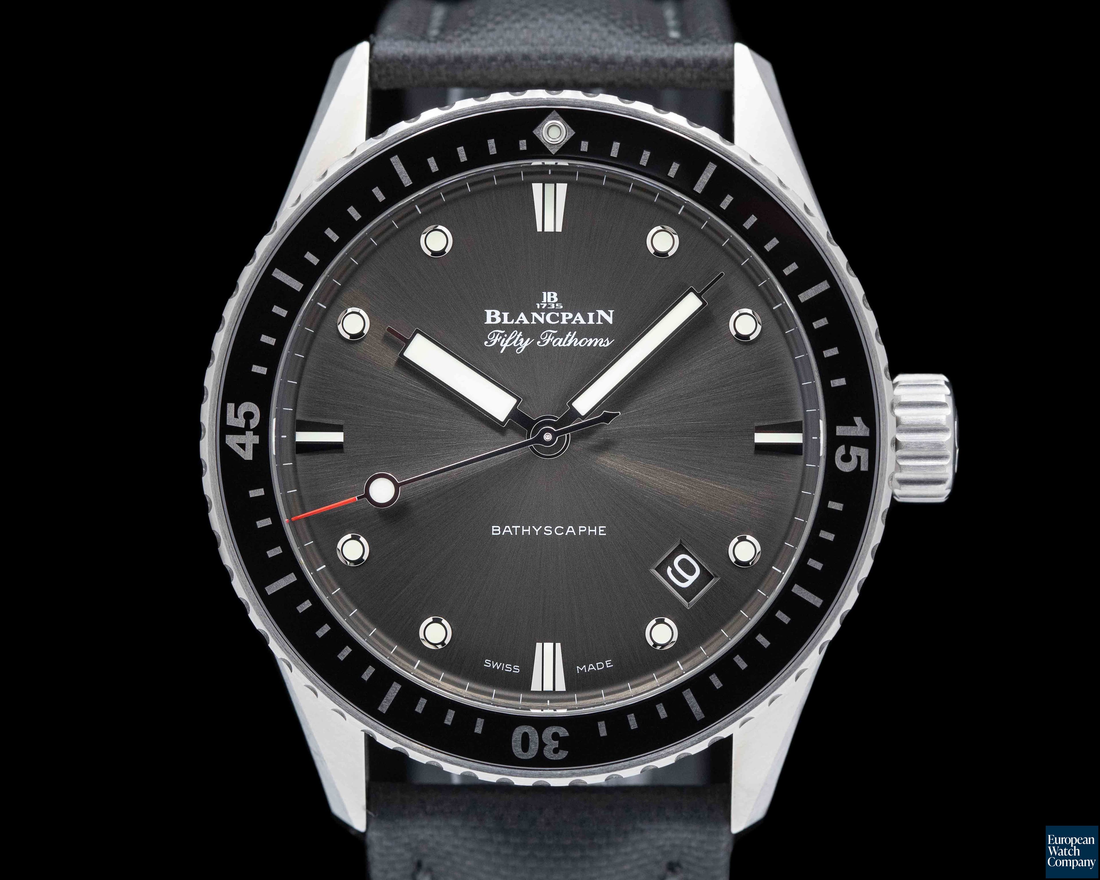 Image of Blancpain Fifty Fathoms Bathyscaphe Grey Dial SS 2020 