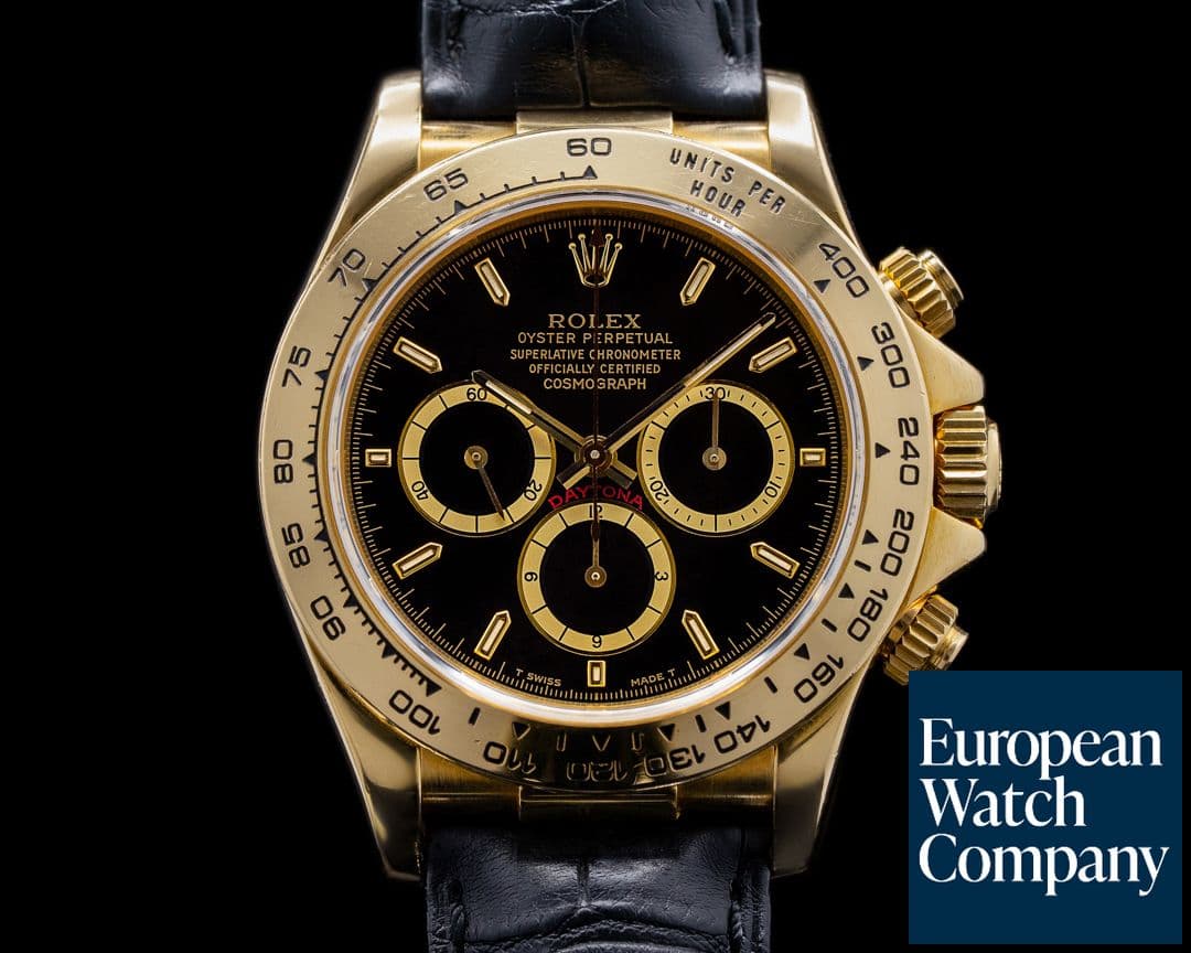 Image of Rolex Zenith Daytona 16518 18k Yellow Gold / Alligator