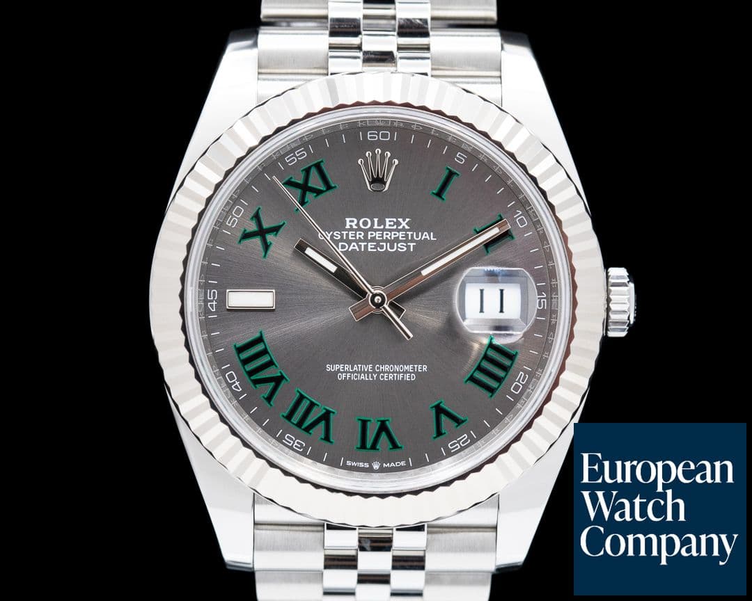 Image of Rolex Datejust 41 Rhodium Wimbledon Dial Oyster 2020