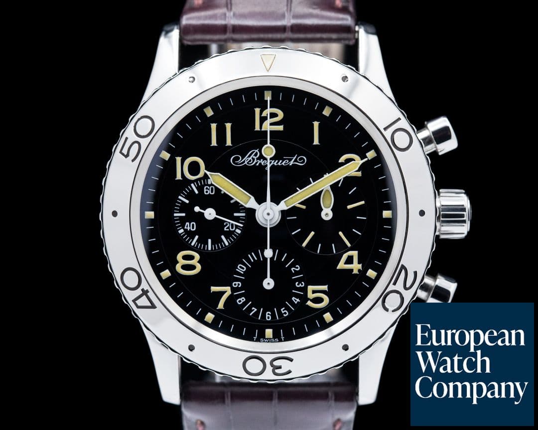 Image of Breguet Type XX Aeronavale Black Dial SS 