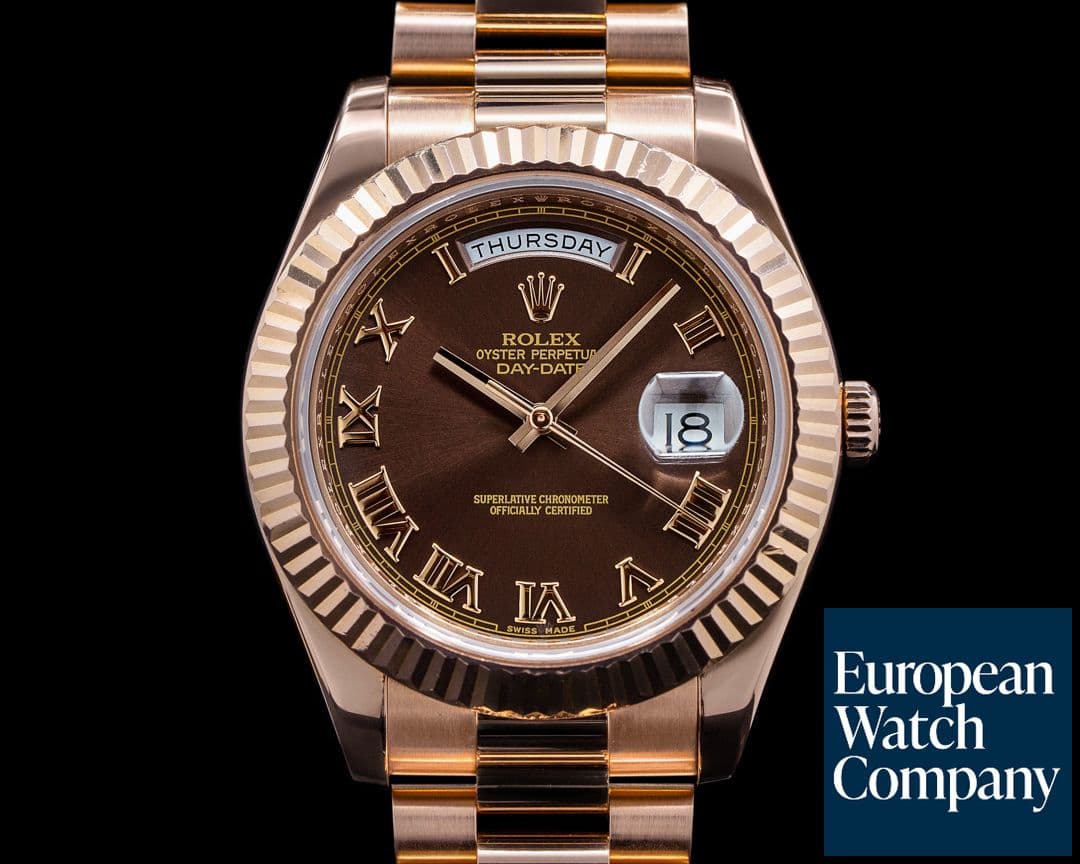Image of Rolex Day-Date 218235 Presidential II Rose Gold Romans