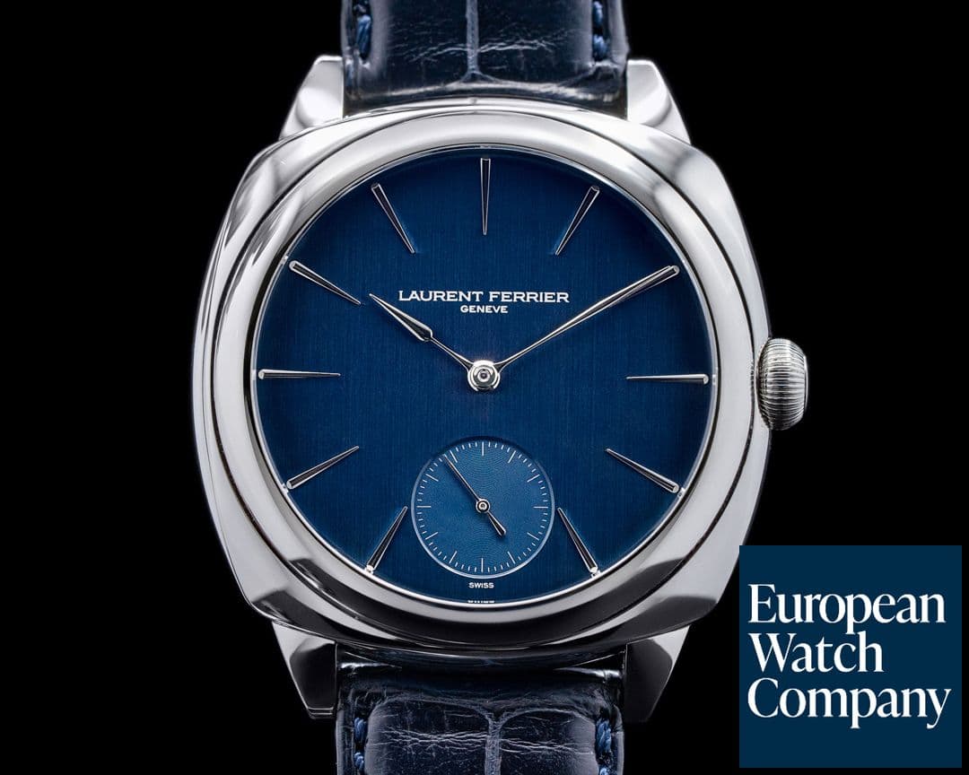 Image of Laurent Ferrier Galet Micro Rotor Square SS Blue Dial 