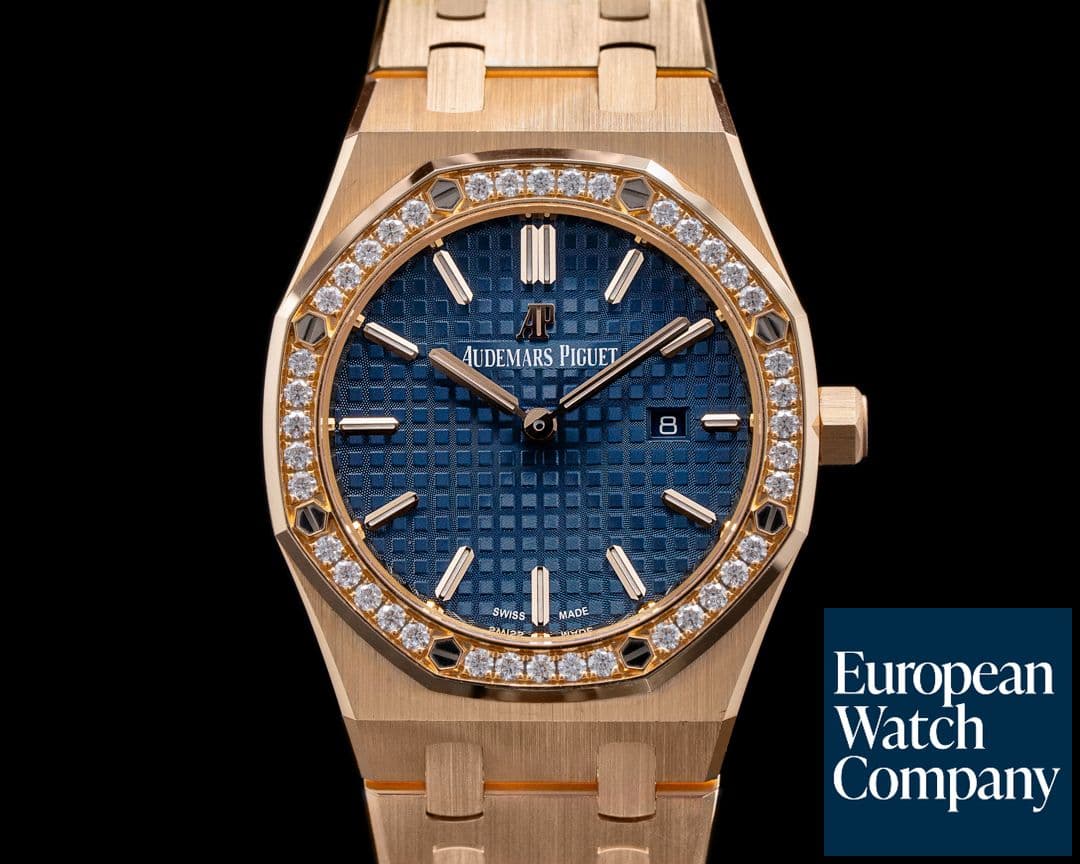 Image of Audemars Piguet Royal Oak Ladies Quartz Rose Gold / Blue Dial 33MM
