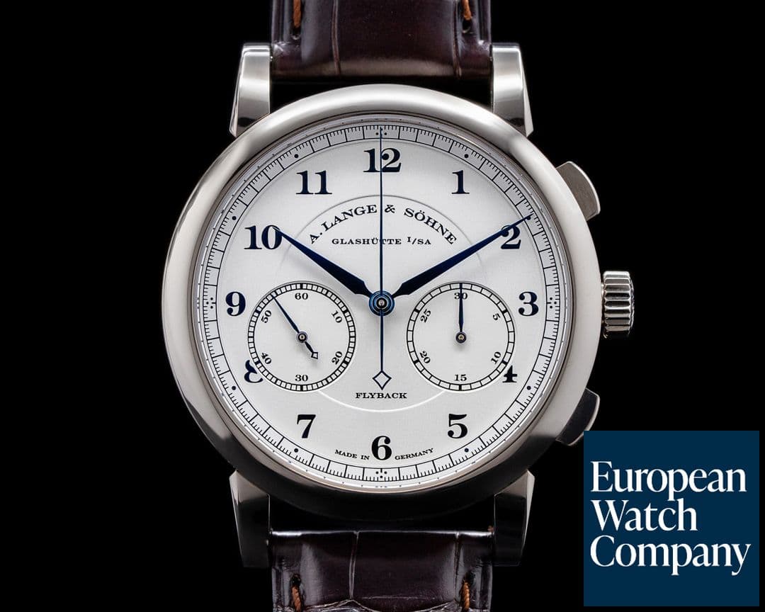 Image of A. Lange and Sohne 1815 Flyback Chronograph 402.026 Silver Dial 18K White Gold 
