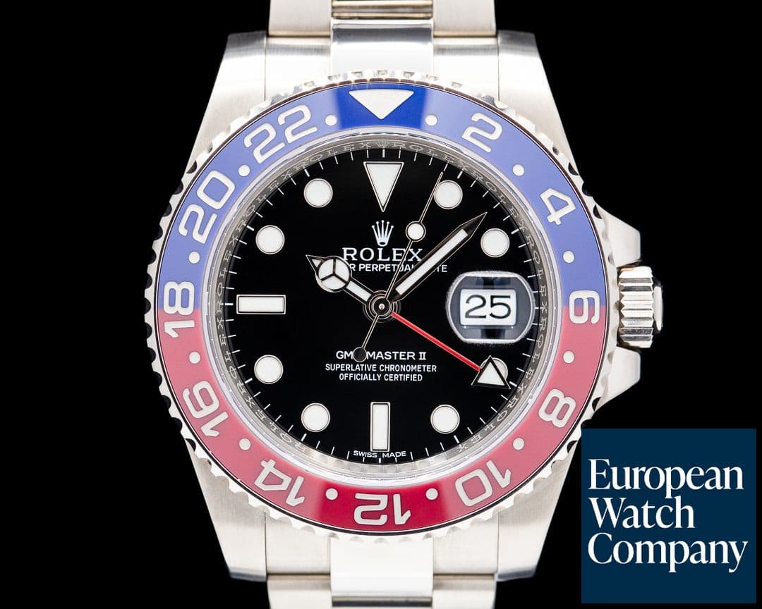 Image of Rolex GMT Master II 116719 Ceramic "Pepsi" 18k Black Dial 