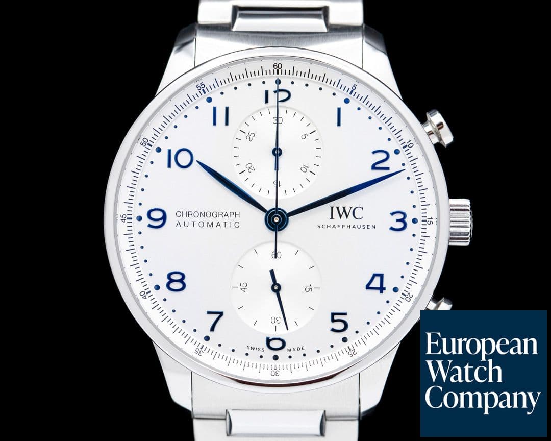 Image of IWC Portuigieser Chronograph Silver Dial SS / Bracelet  2022 UNWORN