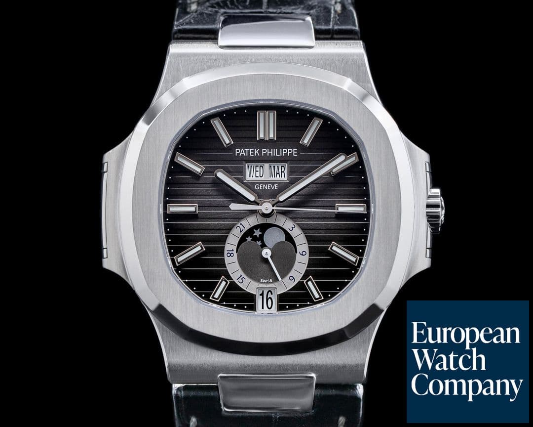 Image of Patek Philippe Nautilus Annual Calendar 5726 Moon SS Grey Dial FULL SET 2019