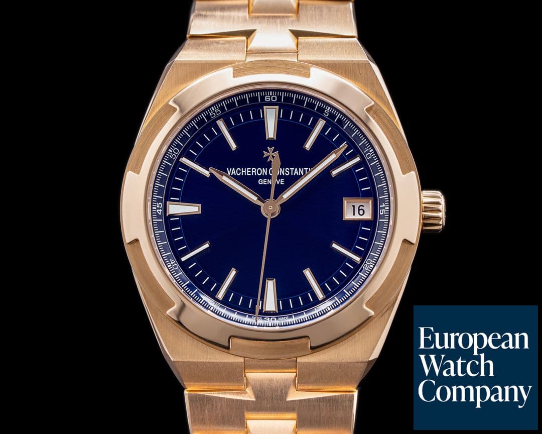 Image of Vacheron Constantin Overseas 4500V/110R Automatic 41mm Blue Dial Rose Gold
