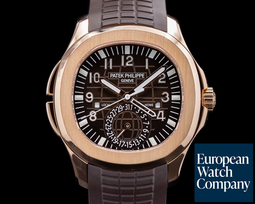 Image of Patek Philippe Aquanaut 5164R Travel Time Rose Gold / Rubber 2019