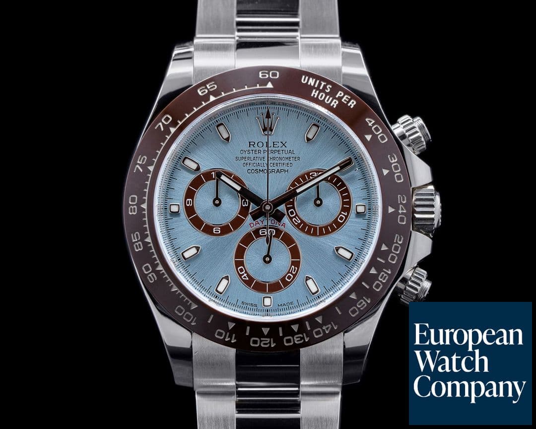 Image of Rolex Daytona 116506 Platinum Glacier Blue / Brown Ceramic 