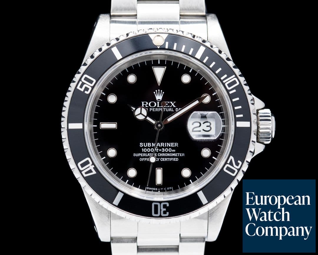 Image of Rolex Submariner SS Black Dial Circa 1992 COMPLETE NICE