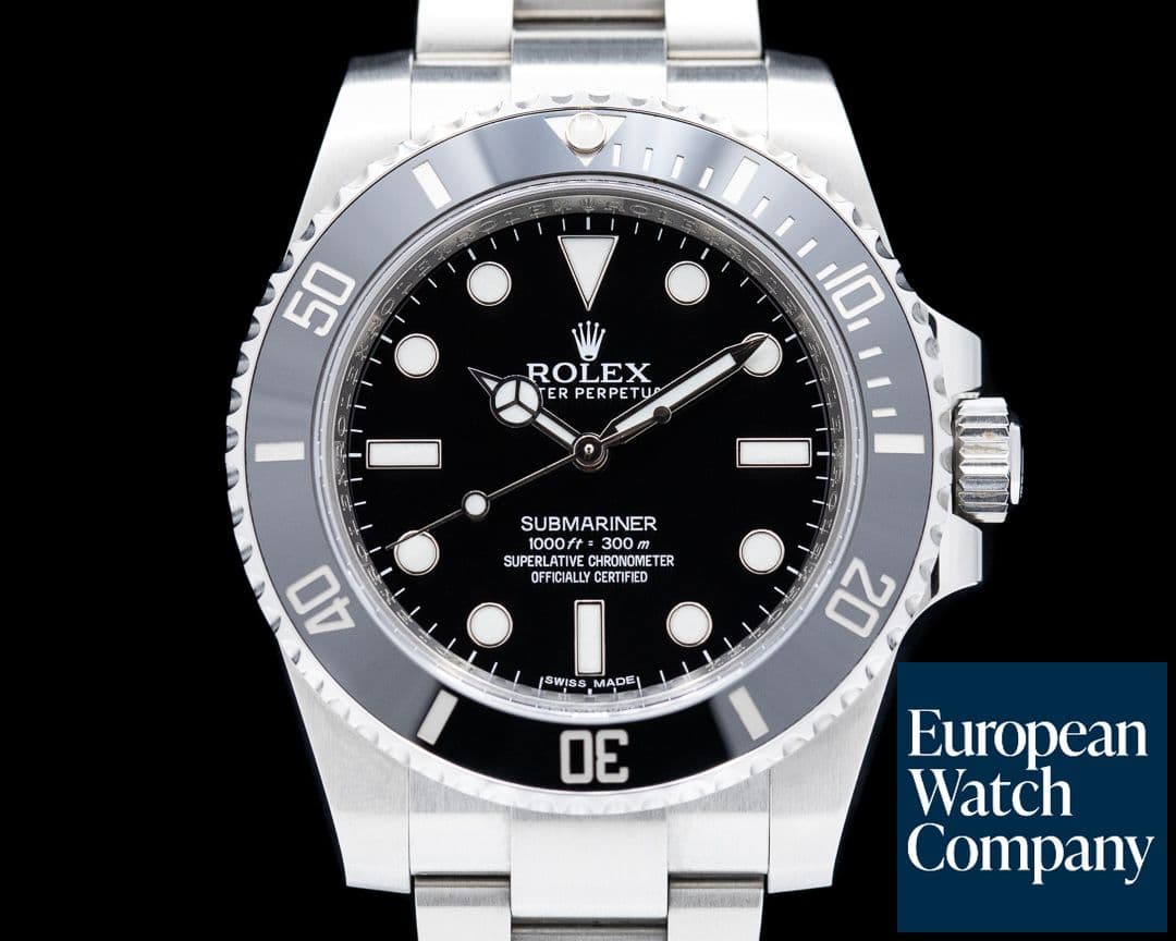 Image of Rolex Submariner 114060 No Date Ceramic Bezel SS