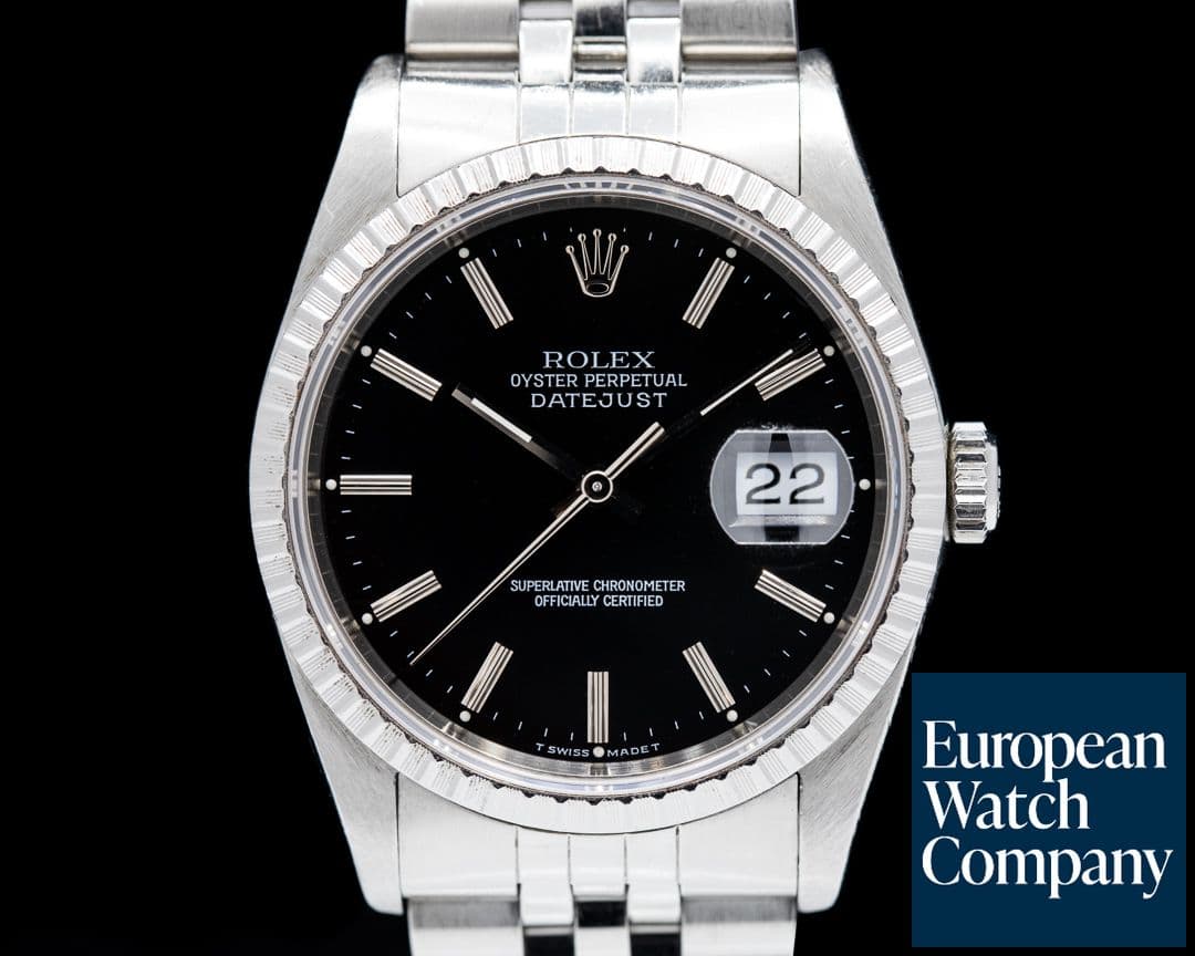 Image of Rolex Datejust Black Stick Dial SS Jubilee 
