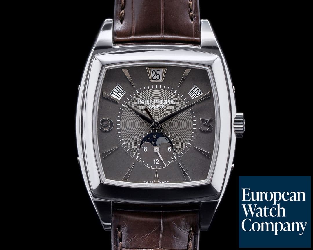 Image of Patek Philippe Gondolo Calendario 5135G 18K White Gold Grey Dial 