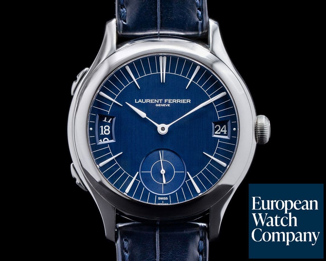 Image of Laurent Ferrier Galet Traveller Stainless Steel Blue Dial UNIQUE