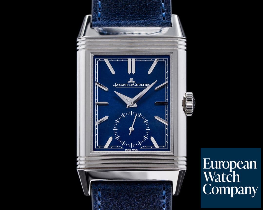 Image of Jaeger LeCoultre Reverso Tribute Small Seconds SS Blue Dial UNWORN