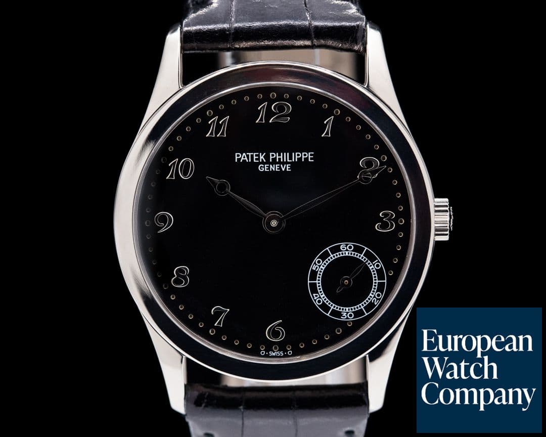 Image of Patek Philippe Calatrava Automatic Black Arabic Dial 18k White Gold